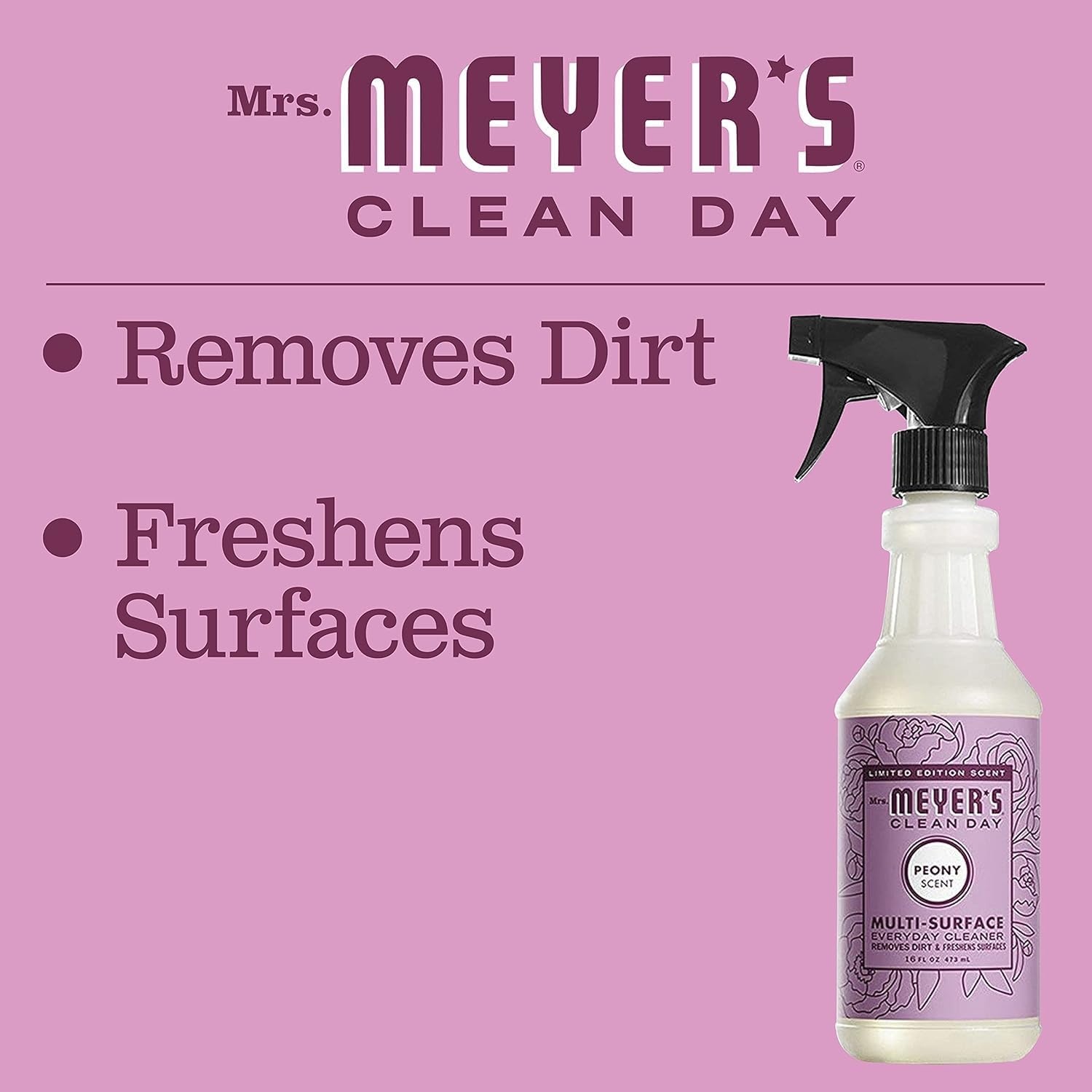 image:imageMRS MEYERS CLEAN DAY AllPurpose Cleaner Spray Peony 16 fl oz Pack of 6