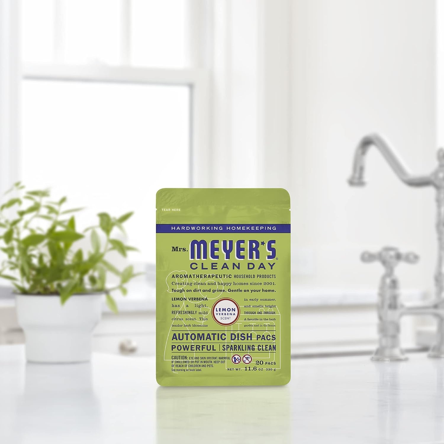 image:imageMRS MEYERS CLEAN DAY Dishwasher Pods Lemon Verbena 20 Count 3 PackLemon Verbena