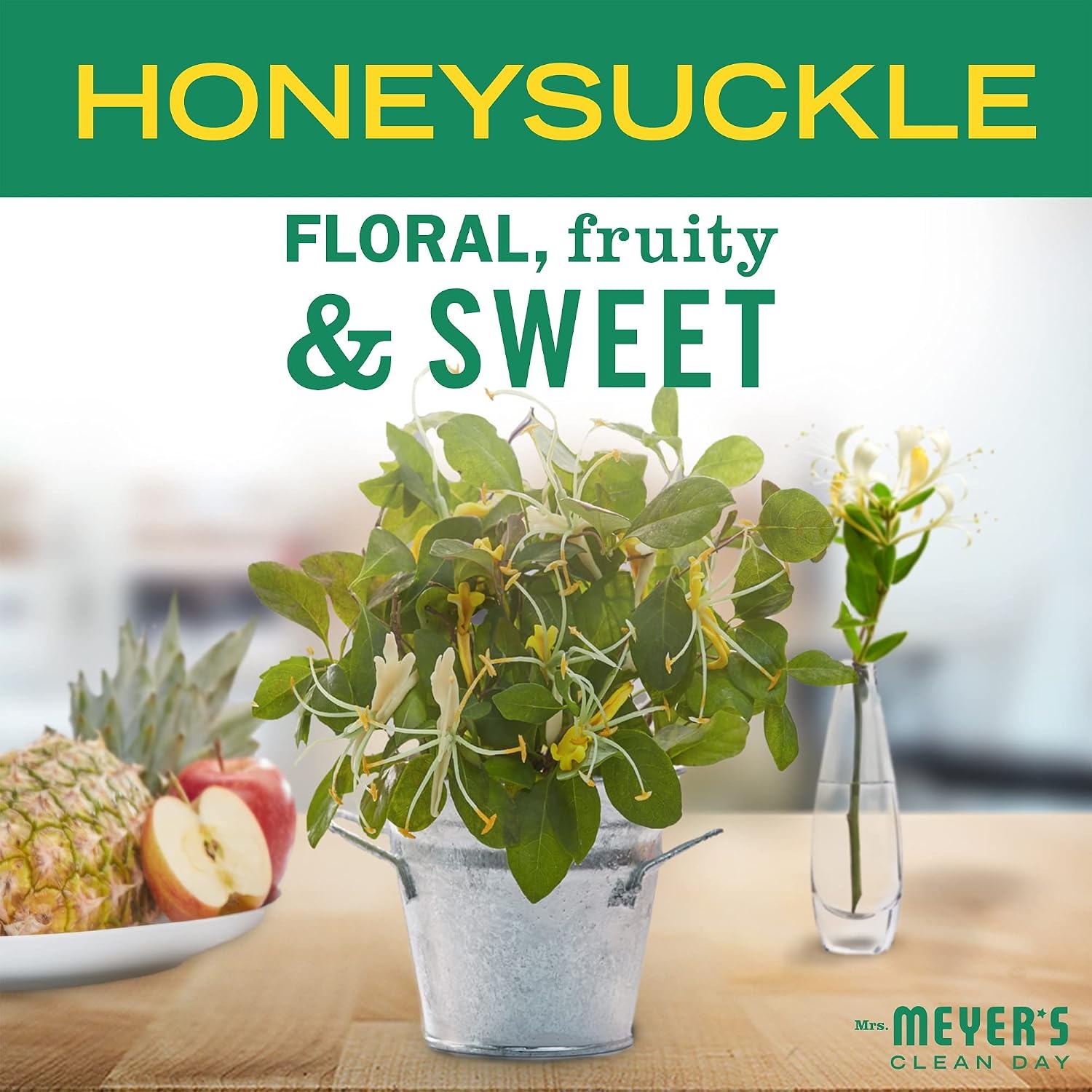 image:imageMRS MEYERS CLEAN DAY Dryer Sheets Fabric Softener Honeysuckle 80 CountHoneysuckle