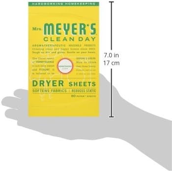 image:imageMRS MEYERS CLEAN DAY Dryer Sheets Fabric Softener Honeysuckle 80 CountHoneysuckle