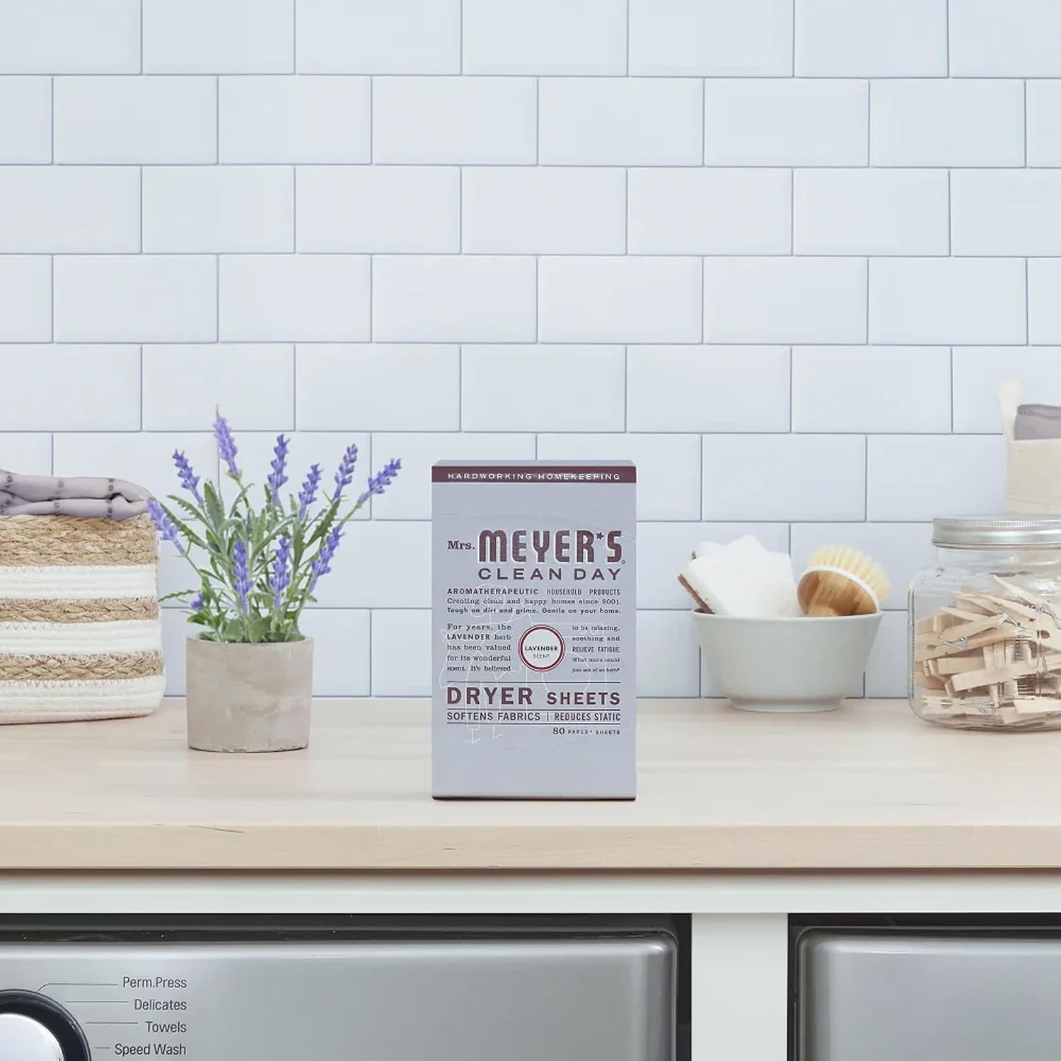 image:imageMRS MEYERS CLEAN DAY Dryer Sheets Fabric Softener Honeysuckle 80 CountLavender