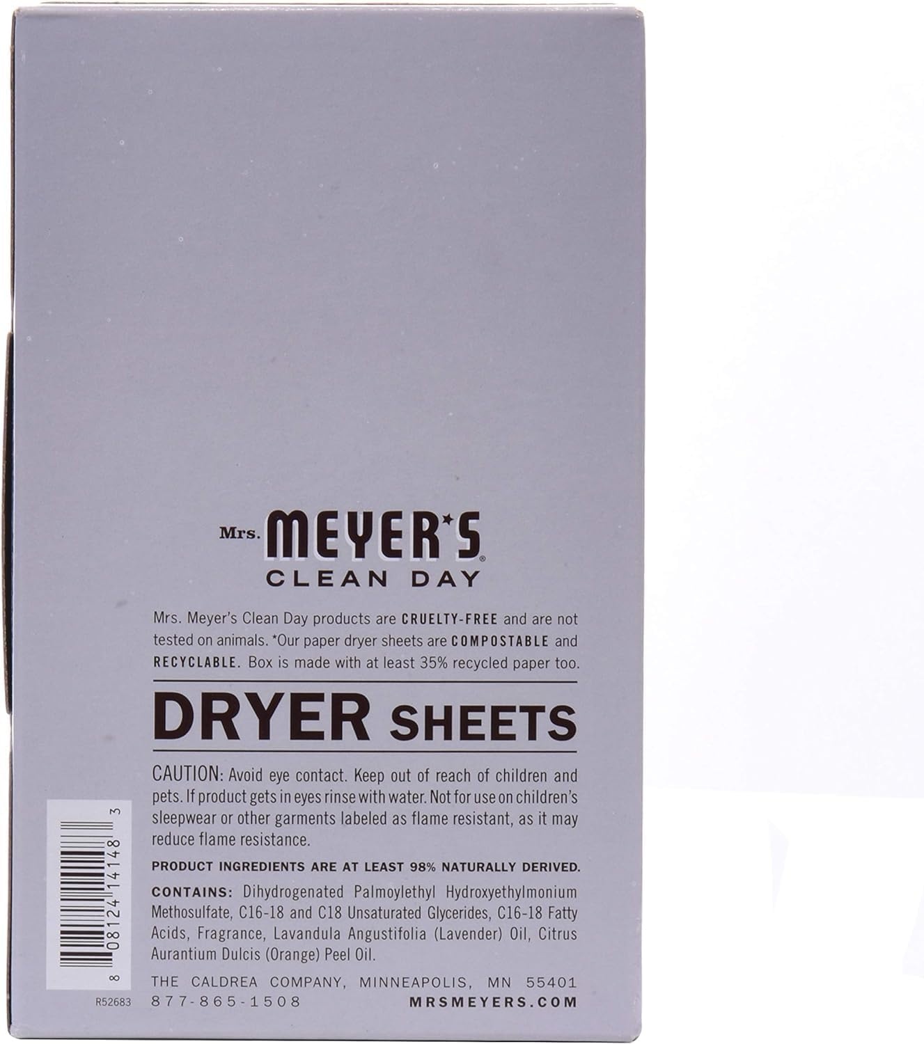 image:imageMRS MEYERS CLEAN DAY Dryer Sheets Fabric Softener Honeysuckle 80 CountLavender