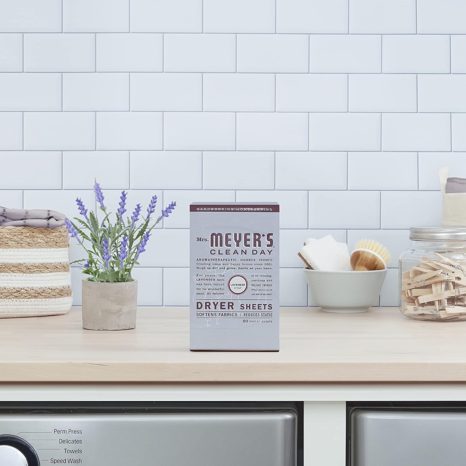 image:imageMRS MEYERS CLEAN DAY Dryer Sheets Fabric Softener Honeysuckle 80 CountLavender