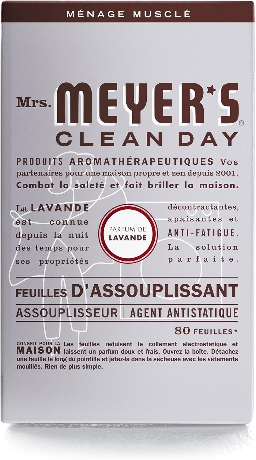 image:imageMRS MEYERS CLEAN DAY Dryer Sheets Fabric Softener Honeysuckle 80 CountLavender