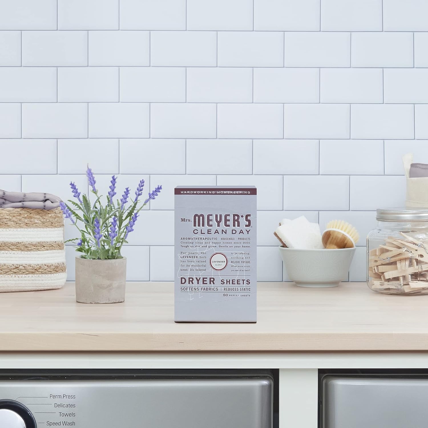 image:imageMRS MEYERS CLEAN DAY Dryer Sheets Fabric Softener Honeysuckle 80 CountLavender