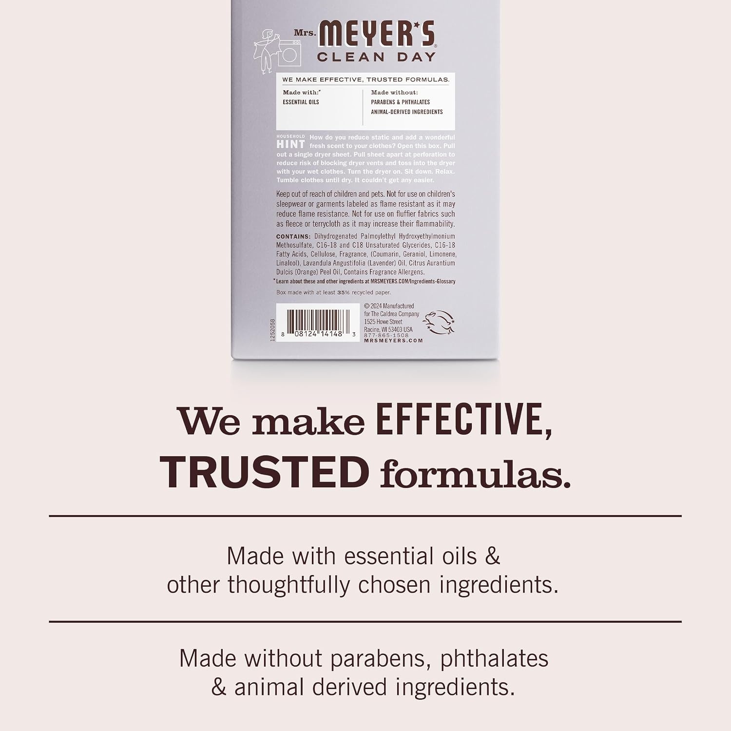 image:imageMRS MEYERS CLEAN DAY Dryer Sheets Fabric Softener Honeysuckle 80 CountLavender