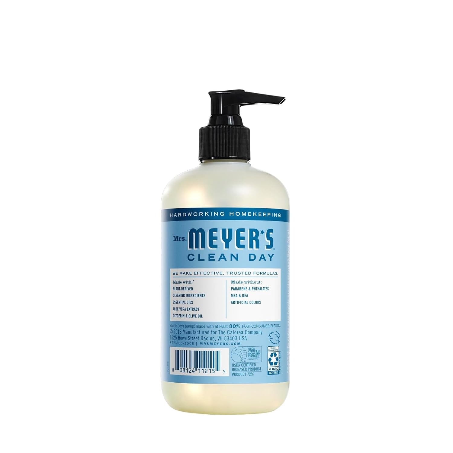 image:imageMRS MEYERS CLEAN DAY Hand Soap Made with Essential Oils Rhubarb 125 Fl Oz Pack of 3Floral Freshness Variety