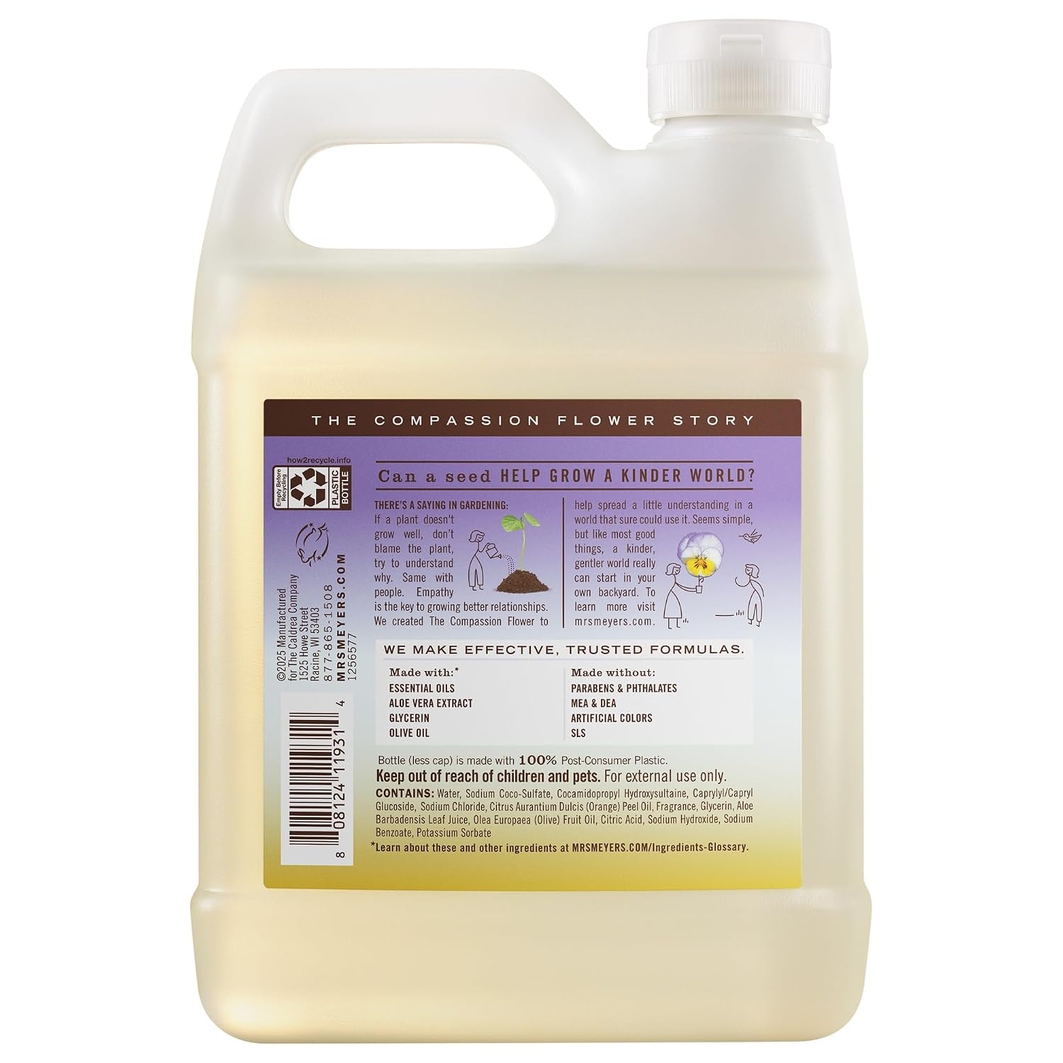 image:imageMRS MEYERS CLEAN DAY Hand Soap Refill Geranium Scent 33 Fl Oz BottleCompassion Flower