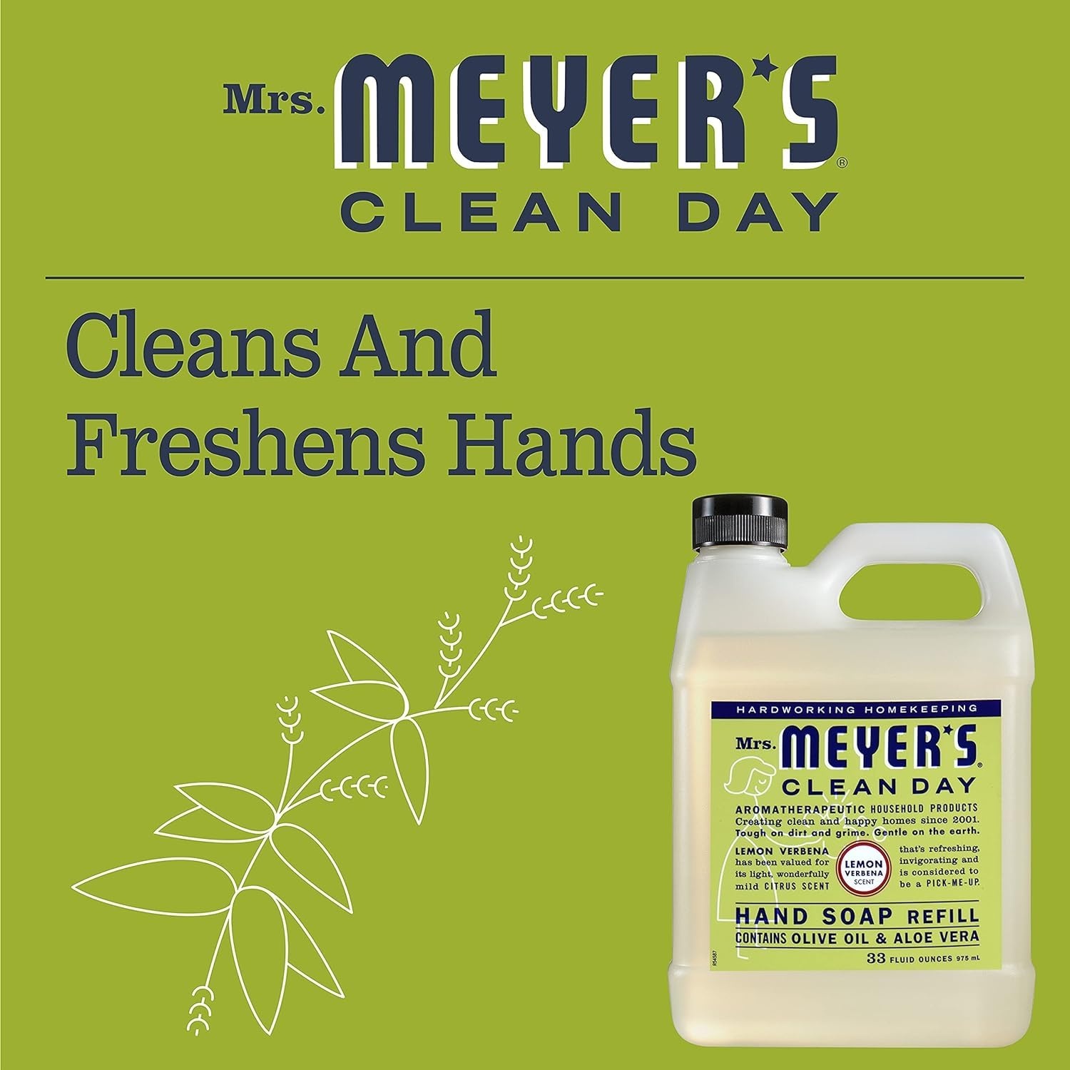 image:imageMRS MEYERS CLEAN DAY Hand Soap Refill Geranium Scent 33 Fl Oz BottleLemon Verbena