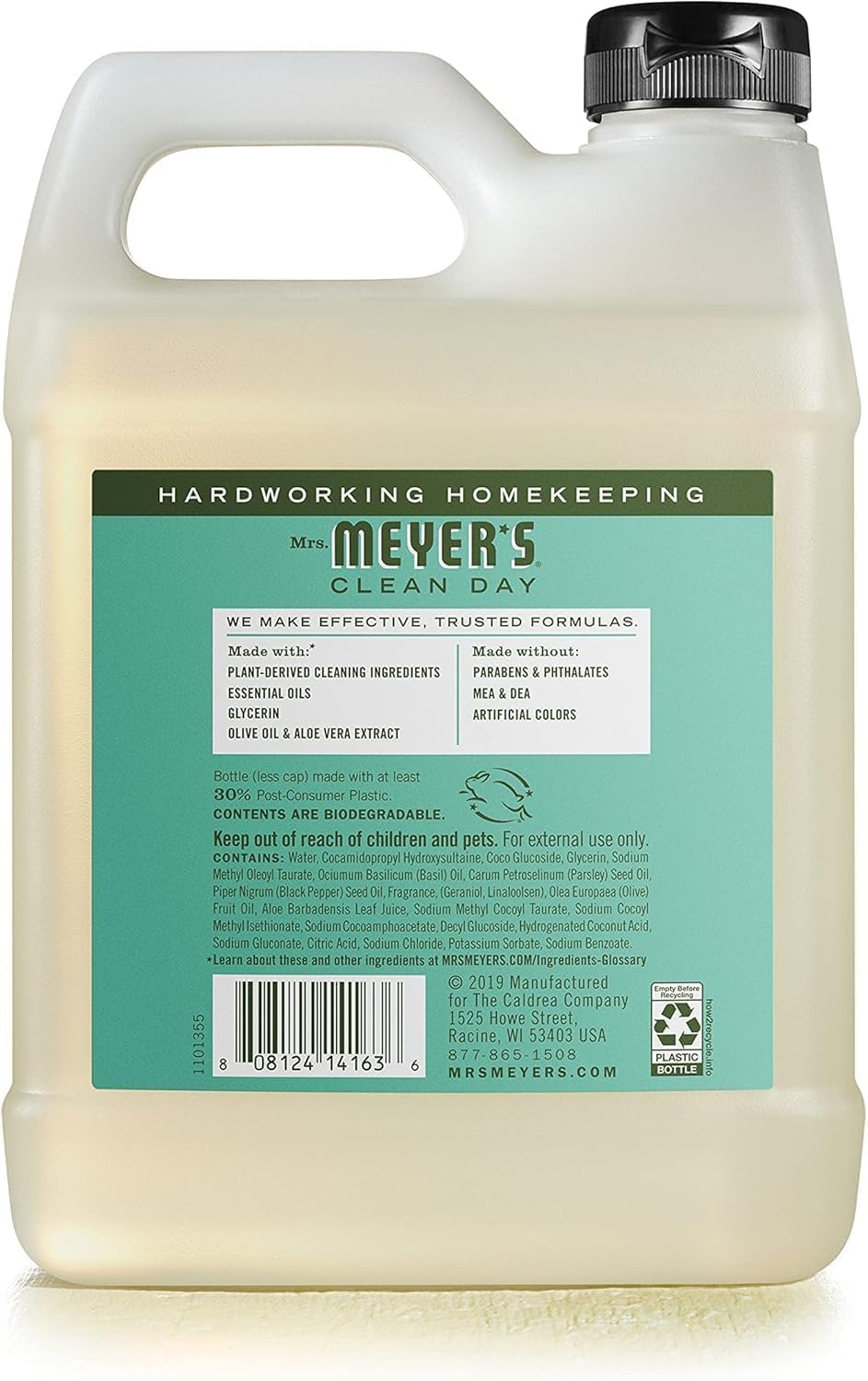 image:imageMRS MEYERS CLEAN DAY Hand Soap Refill Made with Essential Oils Basil 33 Fl Oz Pack Of 2
