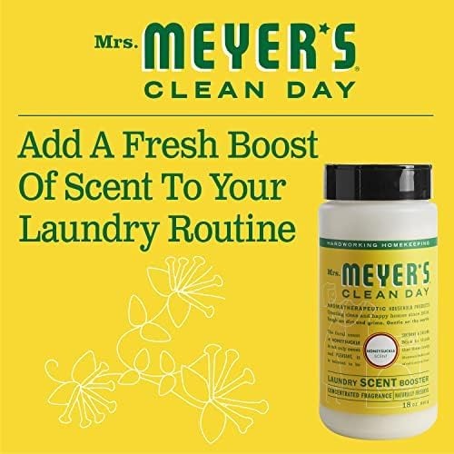 image:imageMRS MEYERS CLEAN DAY Laundry Booster Pair with Liquid Laundry Detergent Or Detergent Pods Honeysuckle 18 ozHoneysuckle