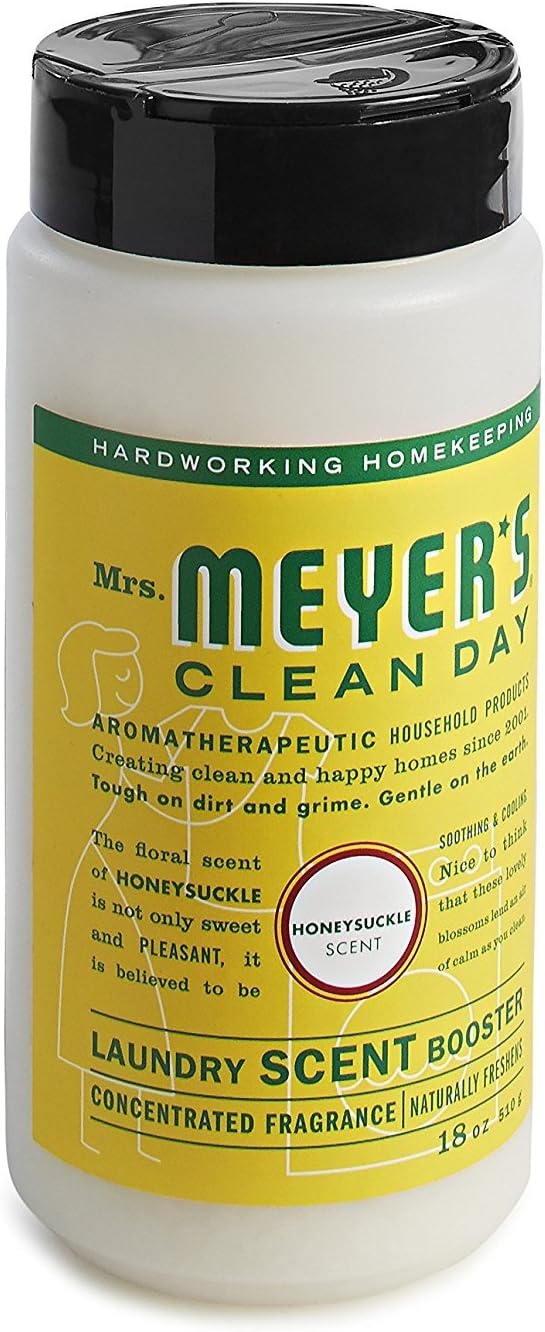 image:imageMRS MEYERS CLEAN DAY Laundry Booster Pair with Liquid Laundry Detergent Or Detergent Pods Honeysuckle 18 ozHoneysuckle