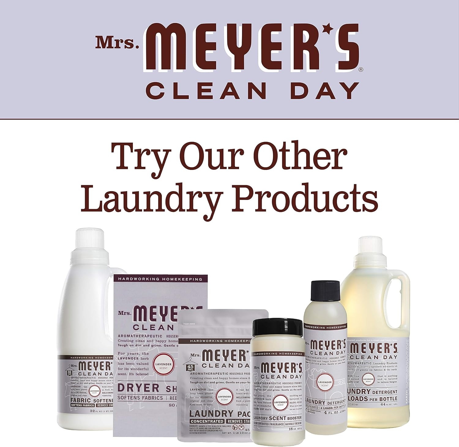 image:imageMRS MEYERS CLEAN DAY Laundry Detergent Pods Biodegradable Formula Ready to Use Laundry Pacs Lavender 45 Count