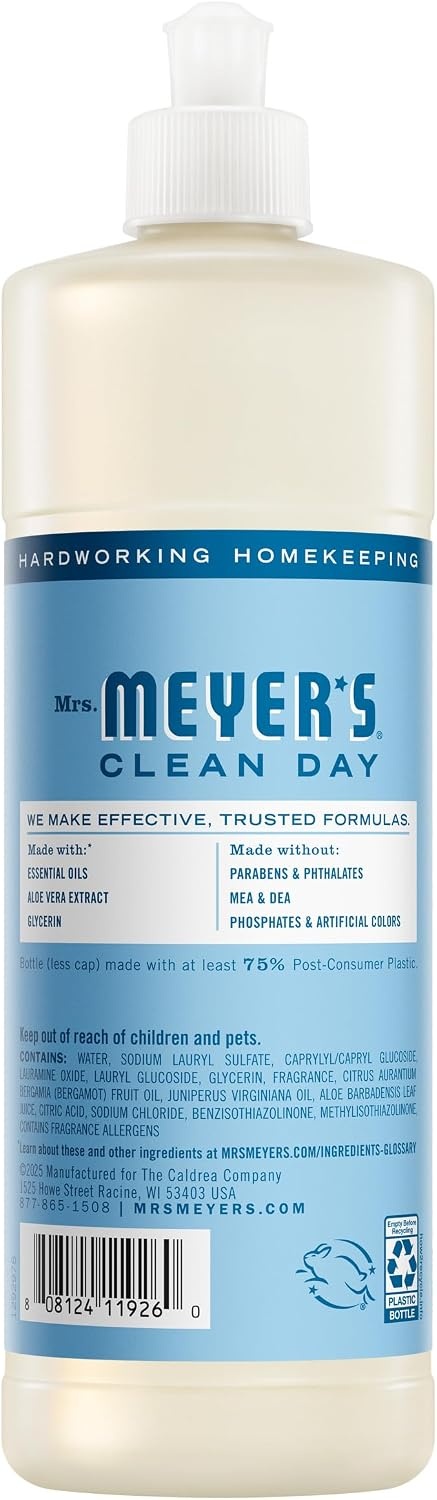 image:imageMRS MEYERS CLEAN DAY Liquid Dish Soap Rain Water 16 fl oz 3 Pack