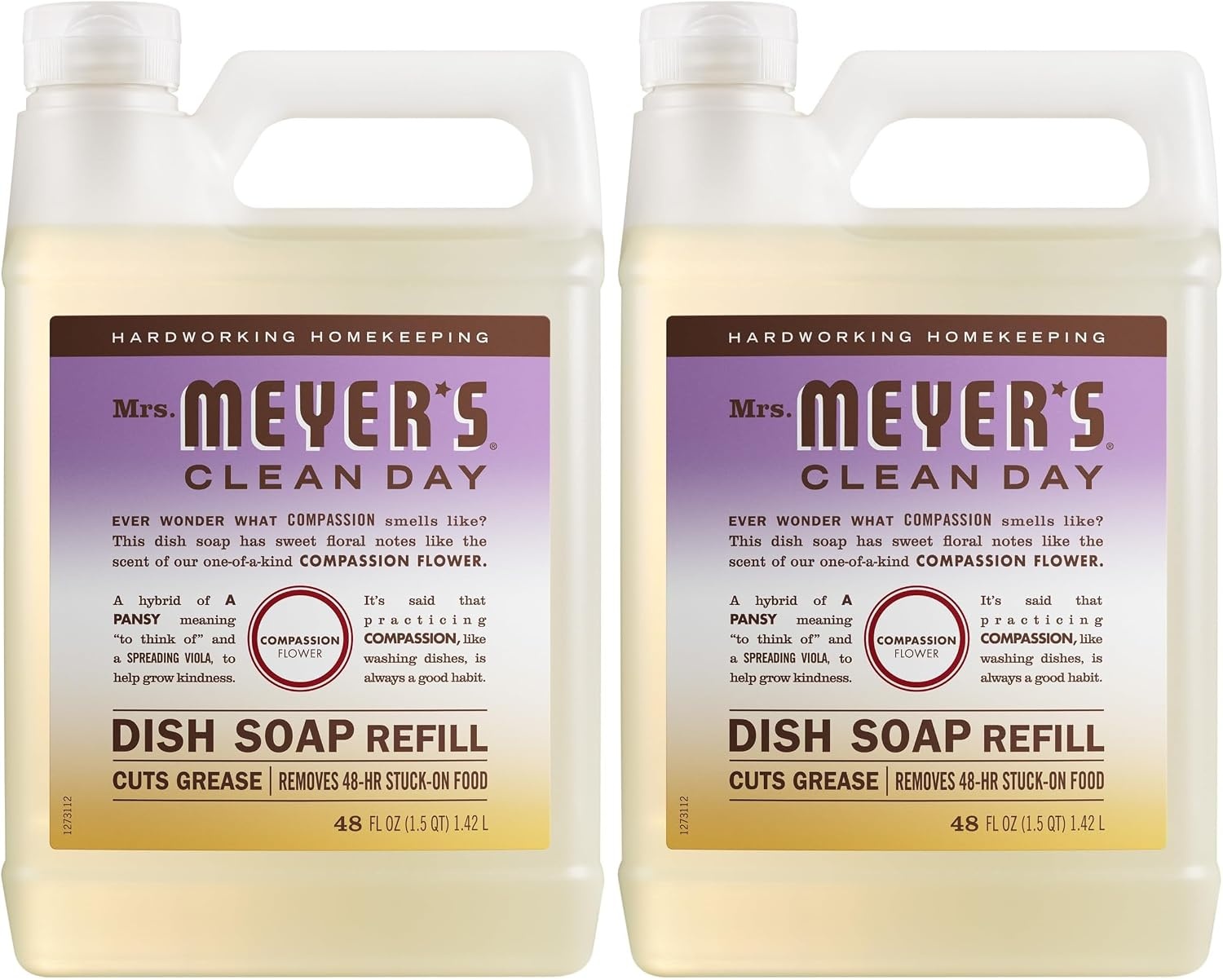 image:imageMRS MEYERS CLEAN DAY Liquid Dish Soap Refill Honeysuckle 48 fl ozCompassion Flower