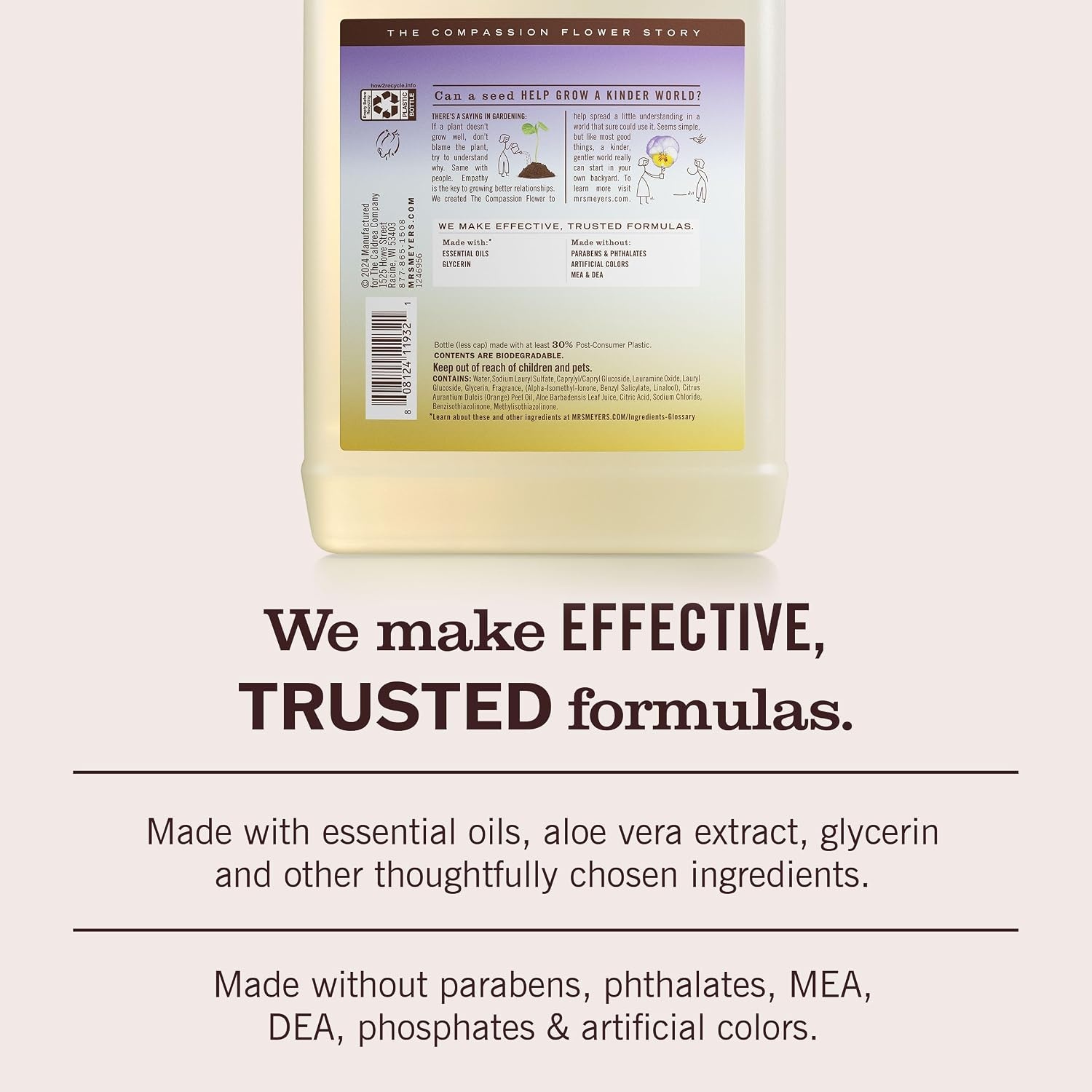 image:imageMRS MEYERS CLEAN DAY Liquid Dish Soap Refill Honeysuckle 48 fl ozCompassion Flower