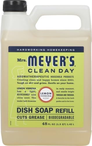 image:imageMRS MEYERS CLEAN DAY Liquid Dish Soap Refill Honeysuckle 48 fl ozLemon Verbena