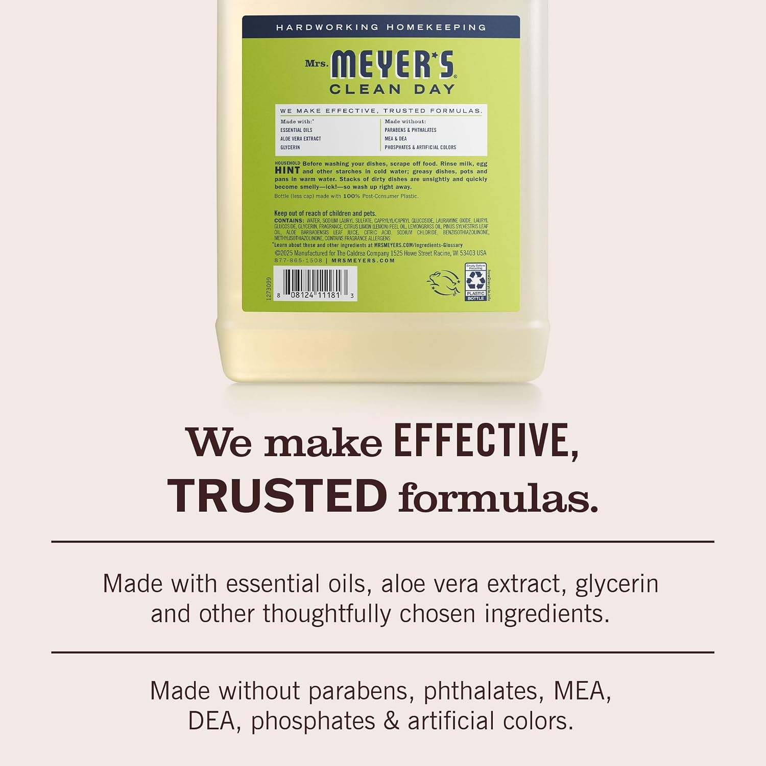 image:imageMRS MEYERS CLEAN DAY Liquid Dish Soap Refill Honeysuckle 48 fl ozLemon Verbena