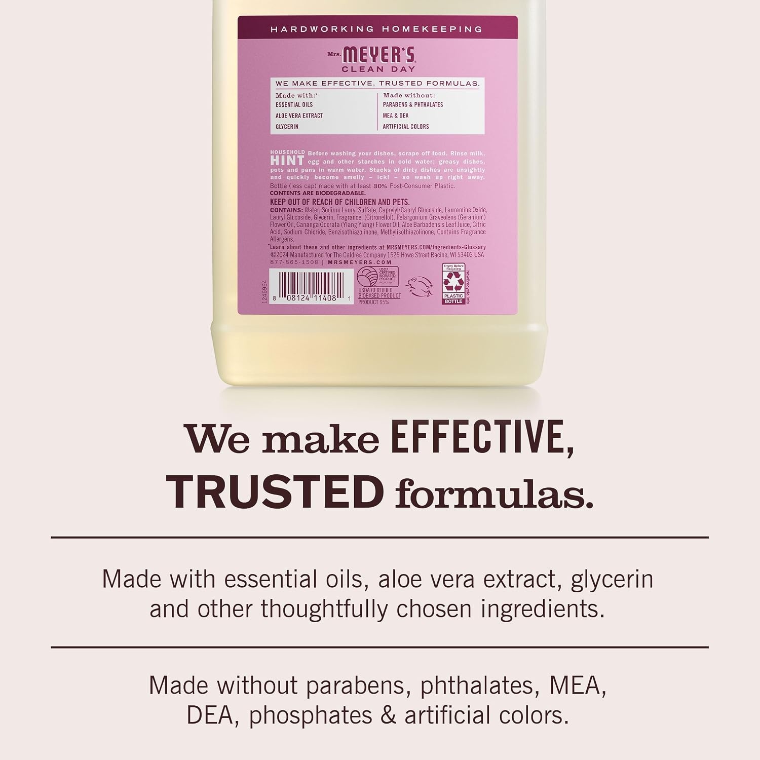 image:imageMRS MEYERS CLEAN DAY Liquid Dish Soap Refill Honeysuckle 48 fl ozPeony