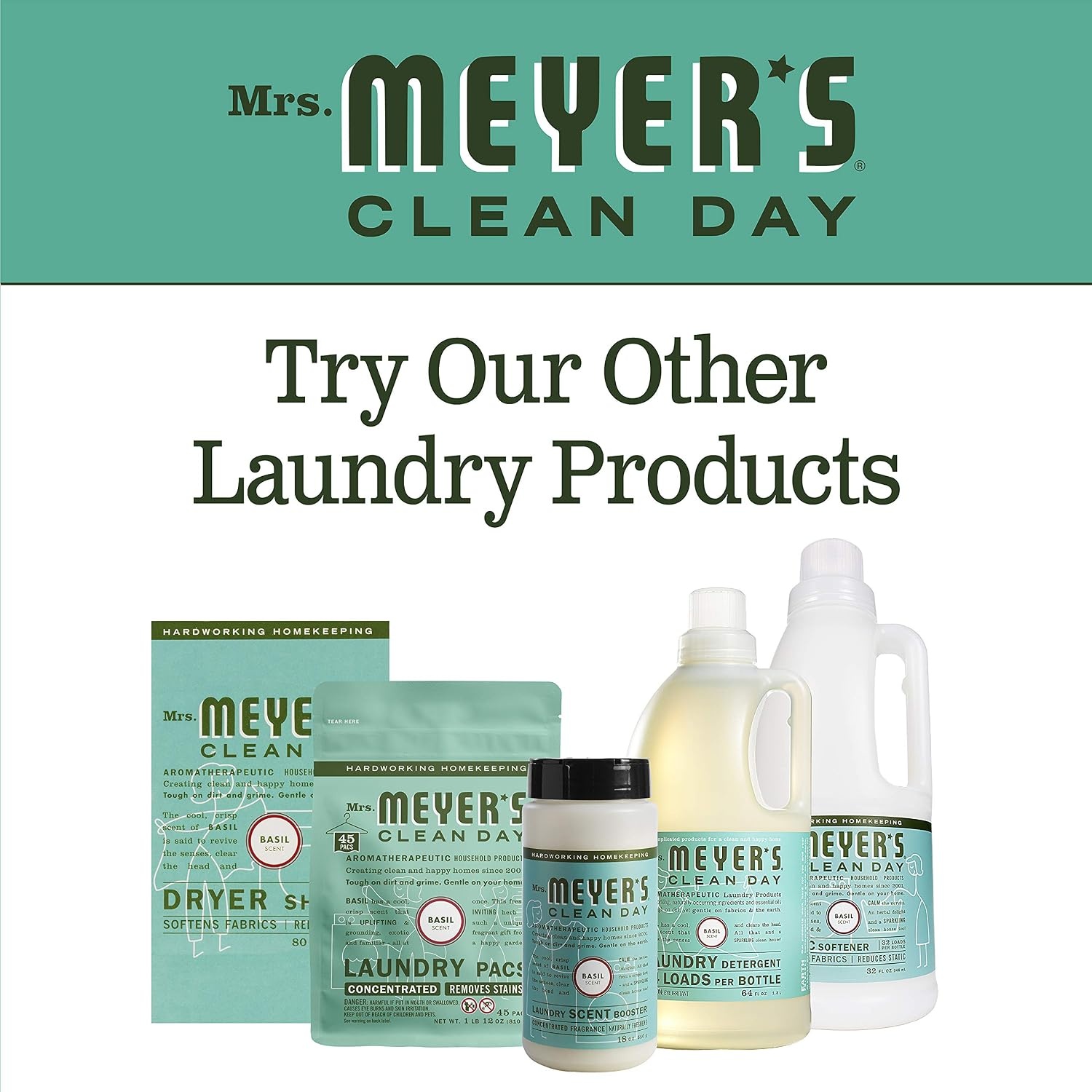 image:imageMRS MEYERS CLEAN DAY Liquid Fabric Softener Basil 32 fl oz