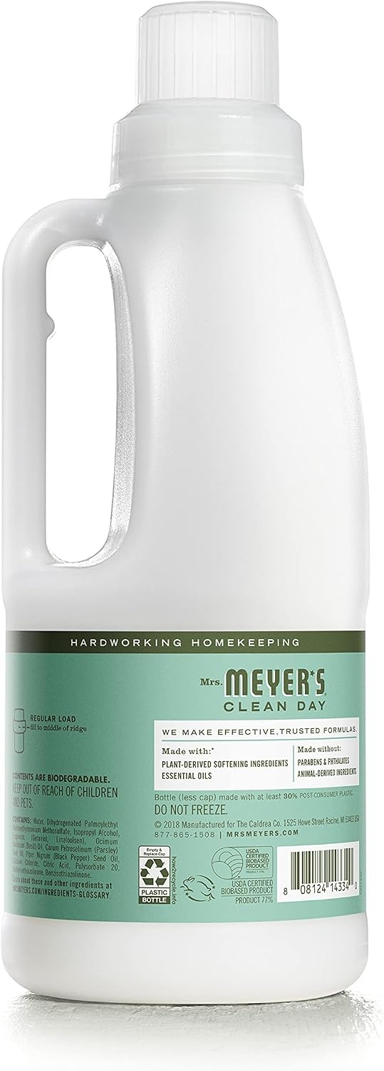 image:imageMRS MEYERS CLEAN DAY Liquid Fabric Softener Basil 32 fl oz