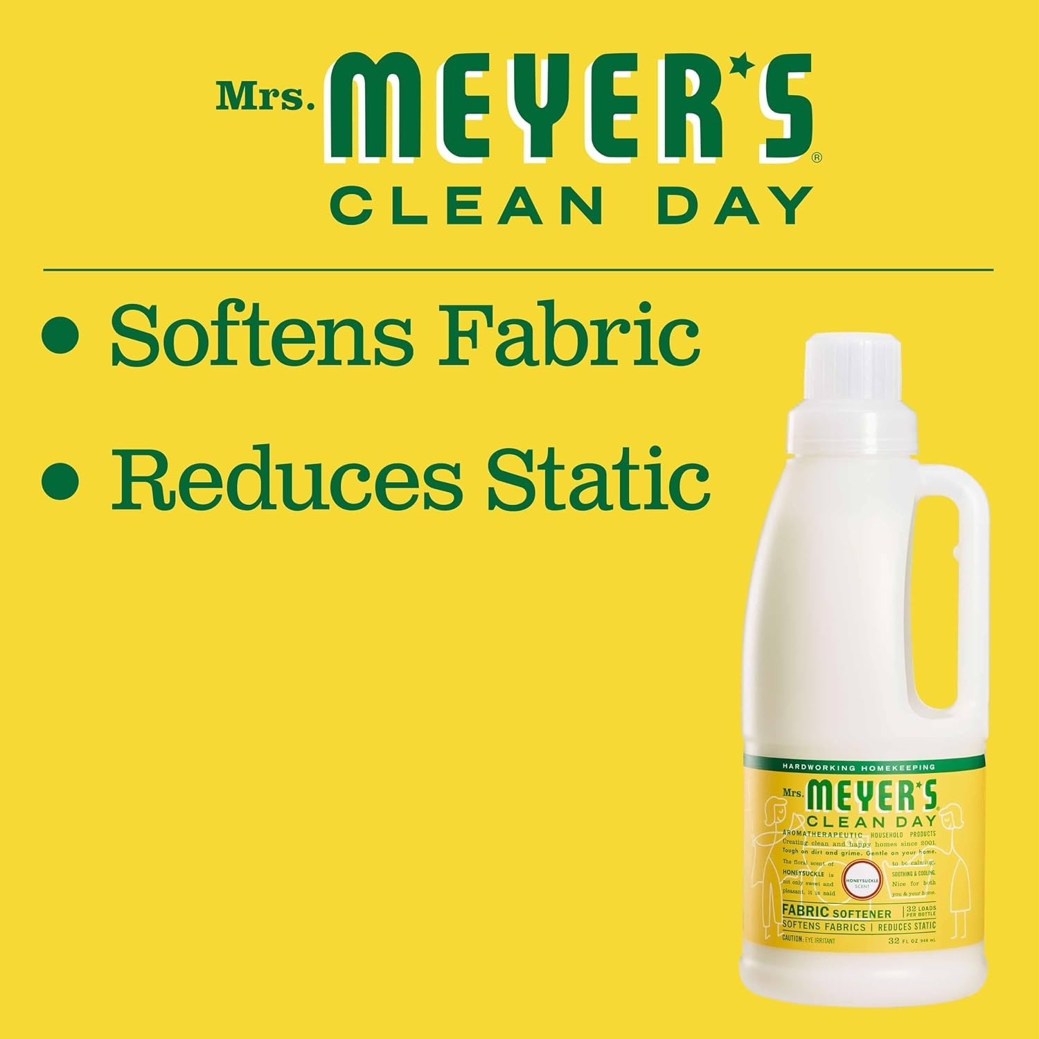 image:imageMRS MEYERS CLEAN DAY Liquid Fabric Softener Honeysuckle 32 fl ozHoneysuckle