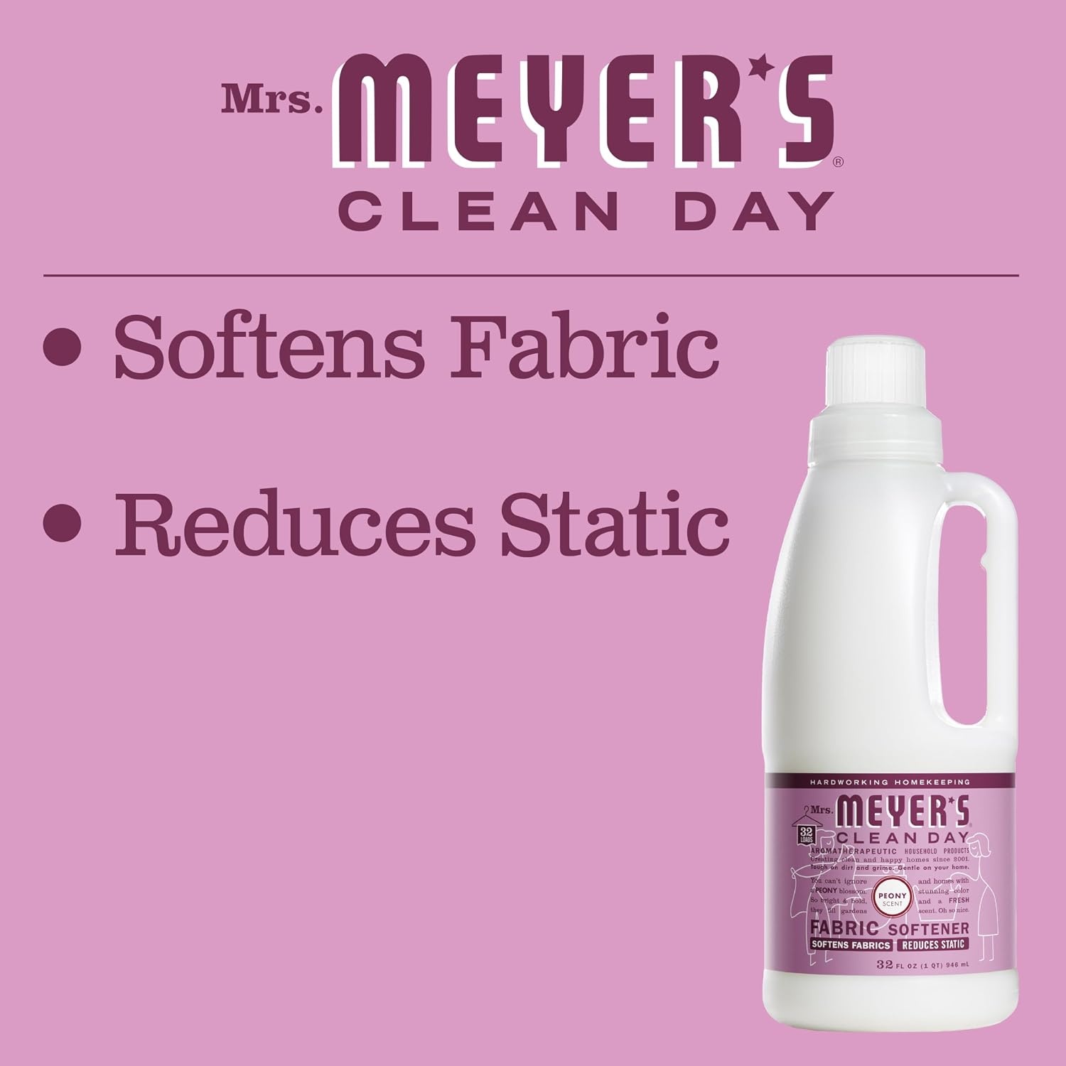 image:imageMRS MEYERS CLEAN DAY Liquid Fabric Softener Honeysuckle 32 fl ozPeony