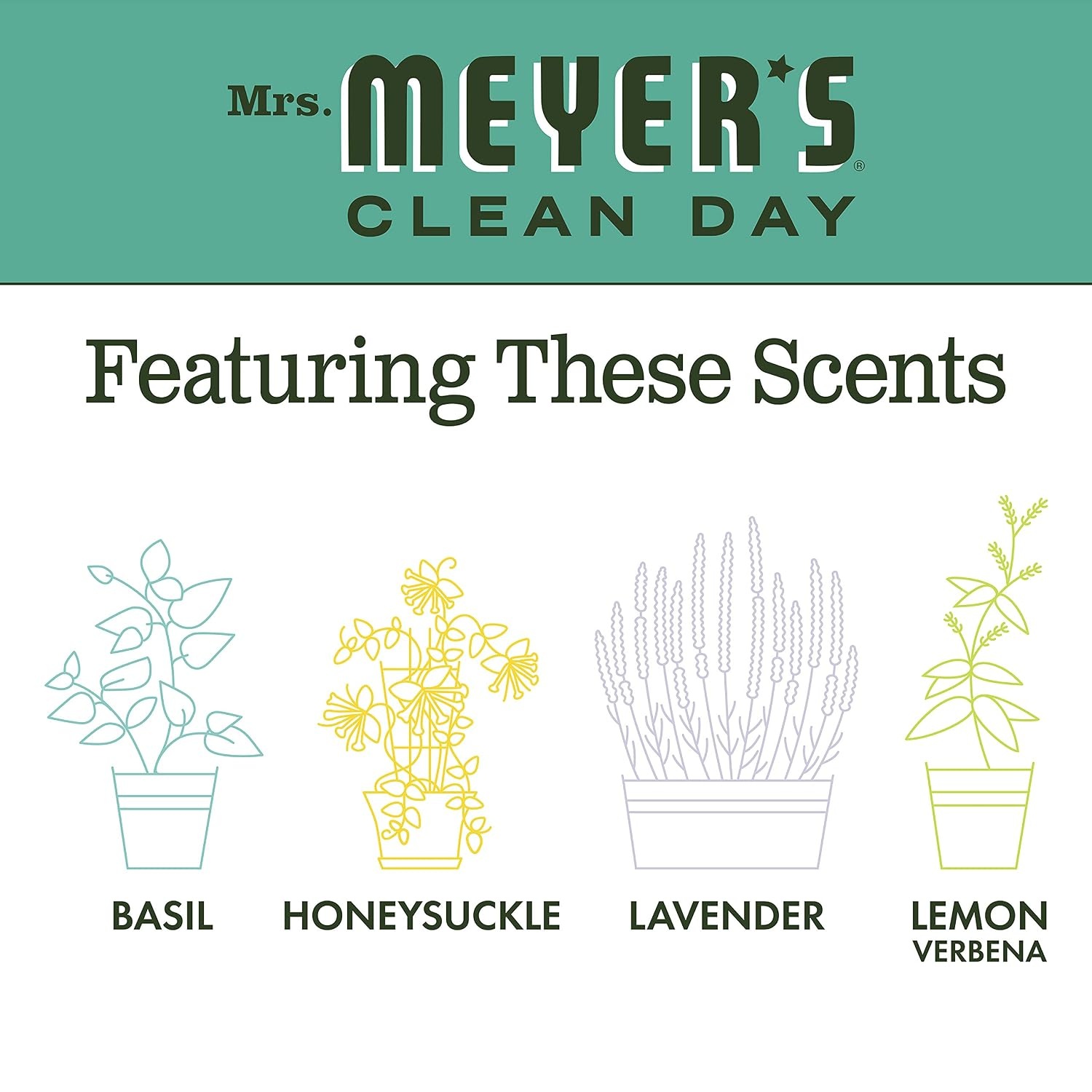 image:imageMRS MEYERS CLEAN DAY Liquid Hand Soap Lavender 125 fl oz 3 PackBasil