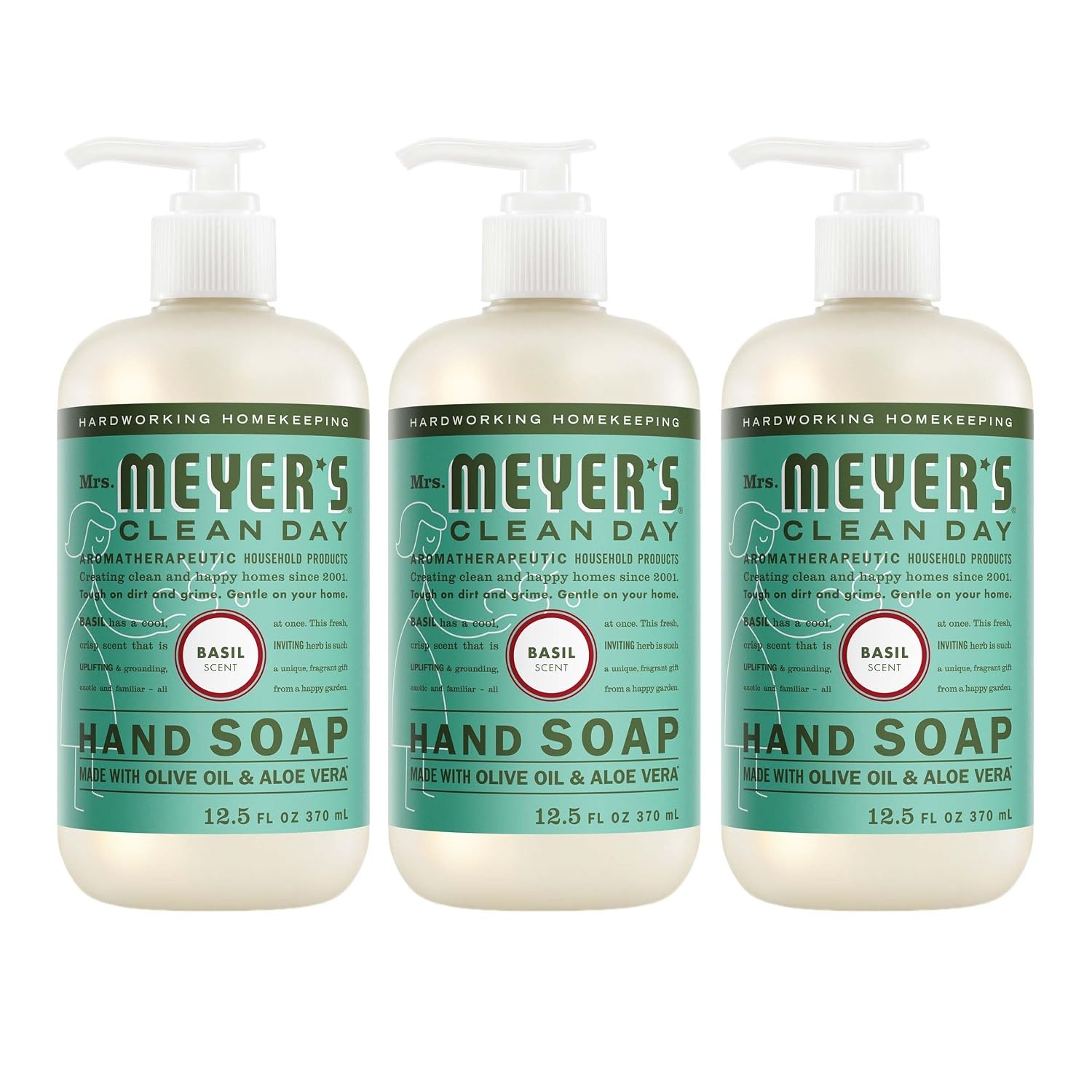 image:imageMRS MEYERS CLEAN DAY Liquid Hand Soap Lavender 125 fl oz 3 PackBasil
