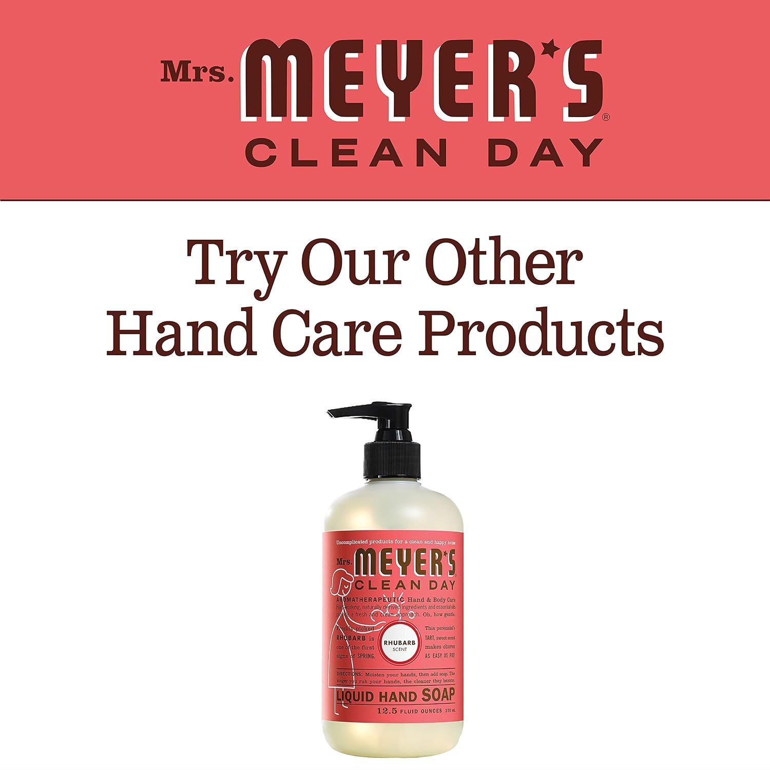 image:imageMRS MEYERS CLEAN DAY Liquid Hand Soap Lavender 125 fl oz 3 PackRhubarbPack of 3