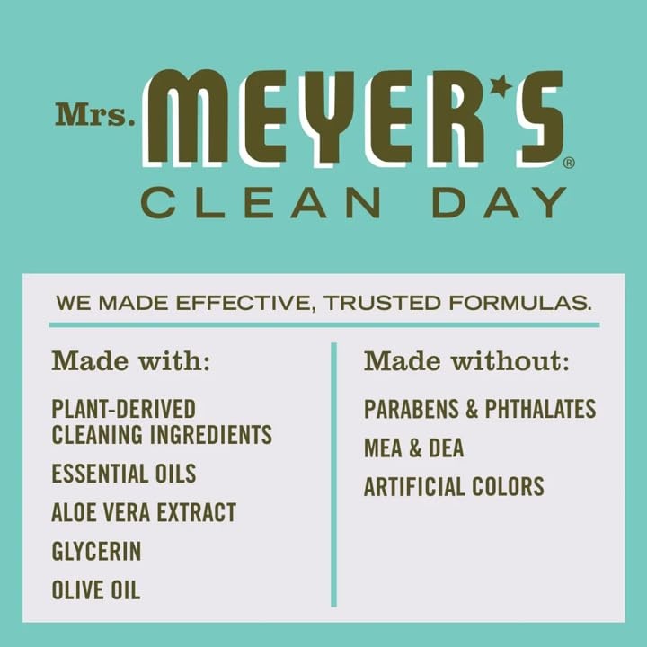 image:imageMRS MEYERS CLEAN DAY Liquid Hand Soap Lavender 125 fl oz 6 PackBasil