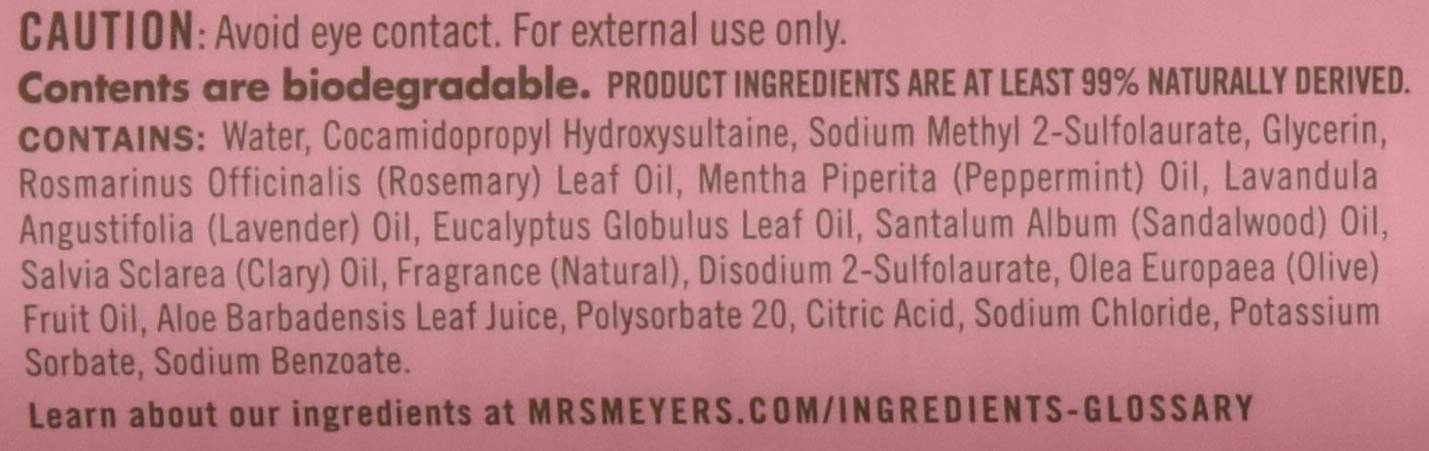 image:imageMRS MEYERS CLEAN DAY Liquid Hand Soap Lavender 125 fl oz 6 PackRosemary