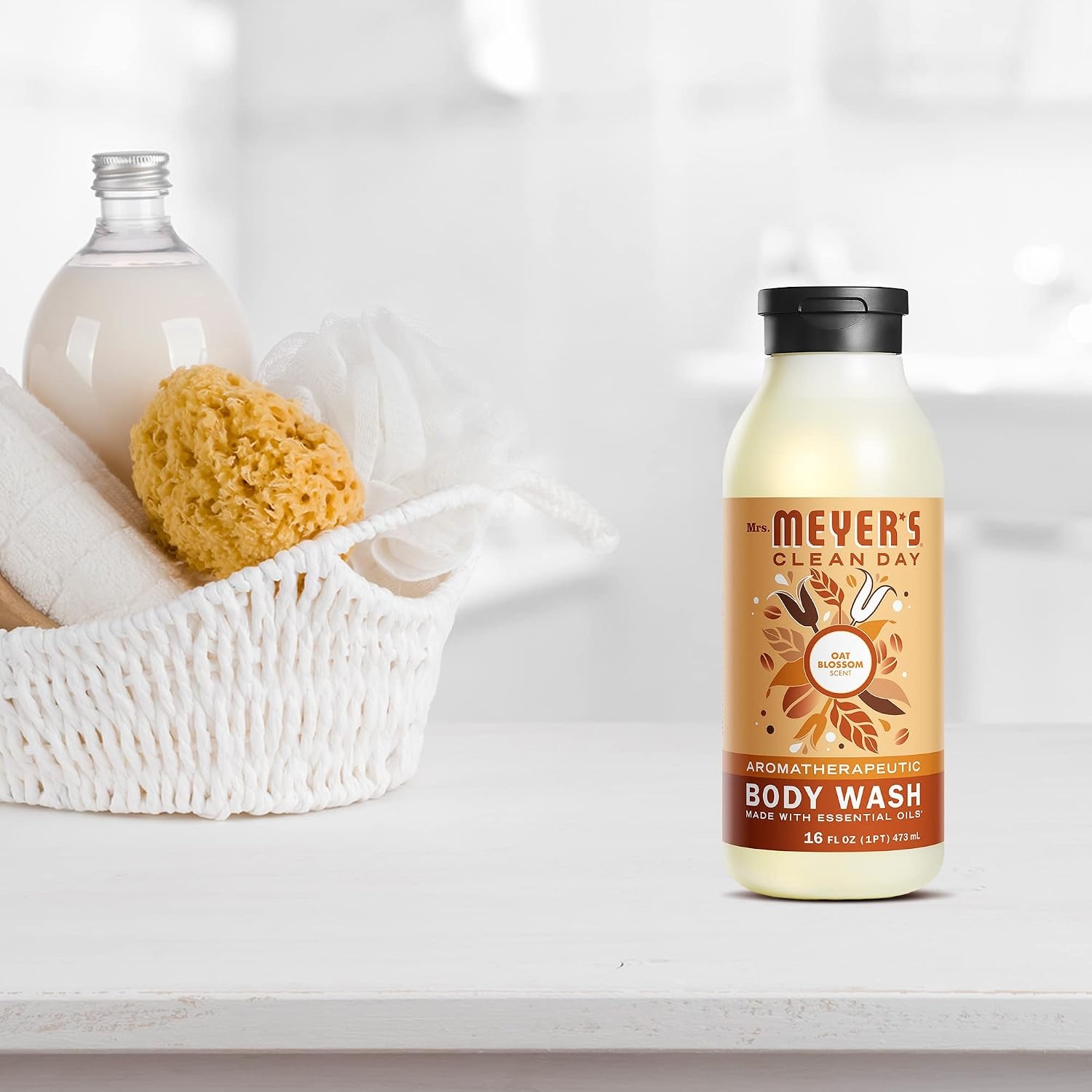 image:imageMRS MEYERS CLEAN DAY Moisturizing Body Wash for Women and Men Shower Gel Formula Made with Essential Oils Birchwood 16 oz Pack of 3Oat Blossom