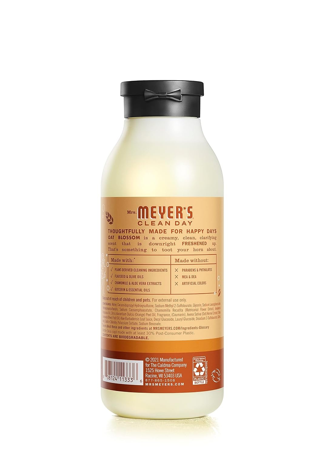 image:imageMRS MEYERS CLEAN DAY Moisturizing Body Wash for Women and Men Shower Gel Formula Made with Essential Oils Birchwood 16 oz Pack of 3Oat Blossom