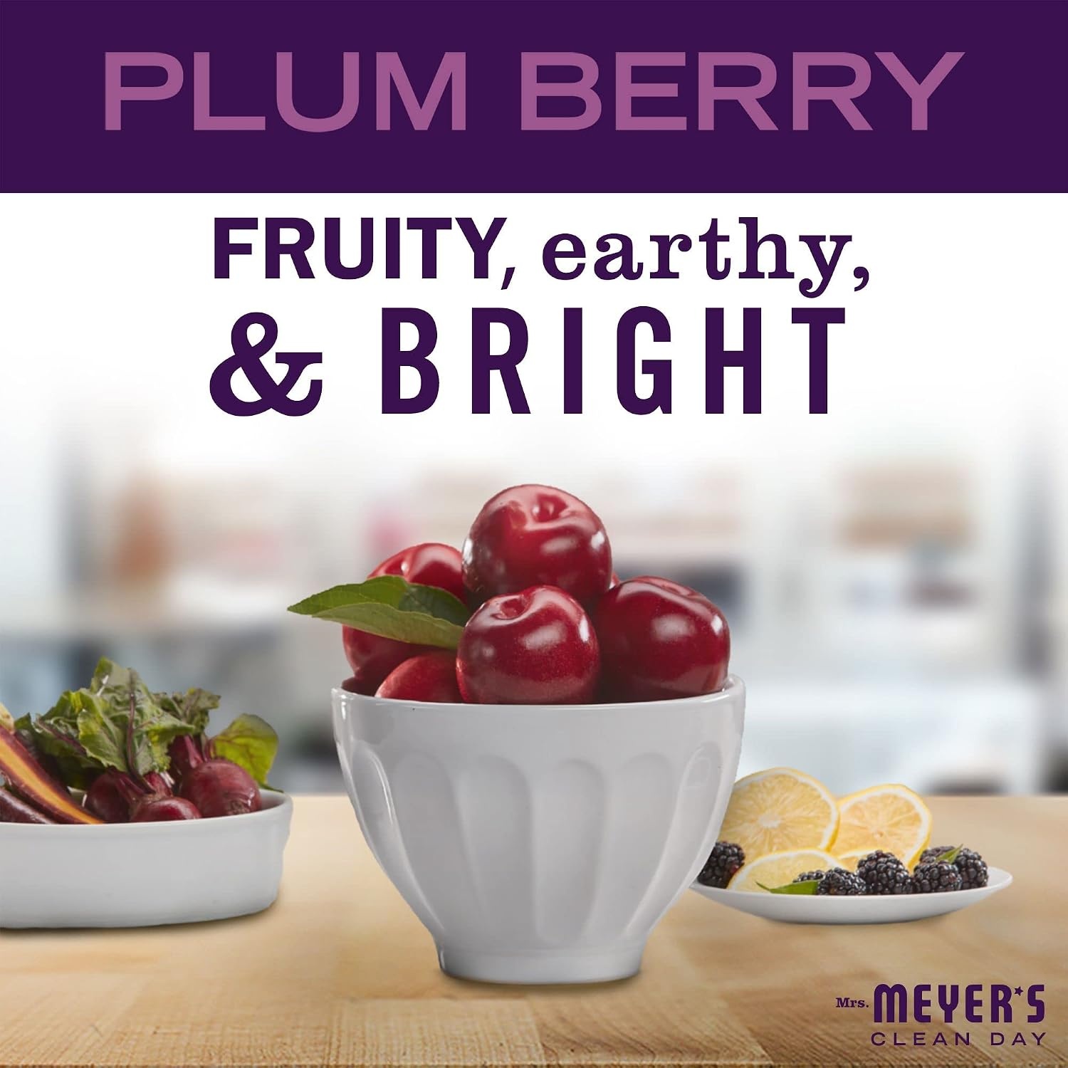 image:imageMRS MEYERS CLEAN DAY Moisturizing Body Wash for Women and Men Shower Gel Formula Made with Essential Oils Birchwood 16 oz Pack of 3Plum Berry