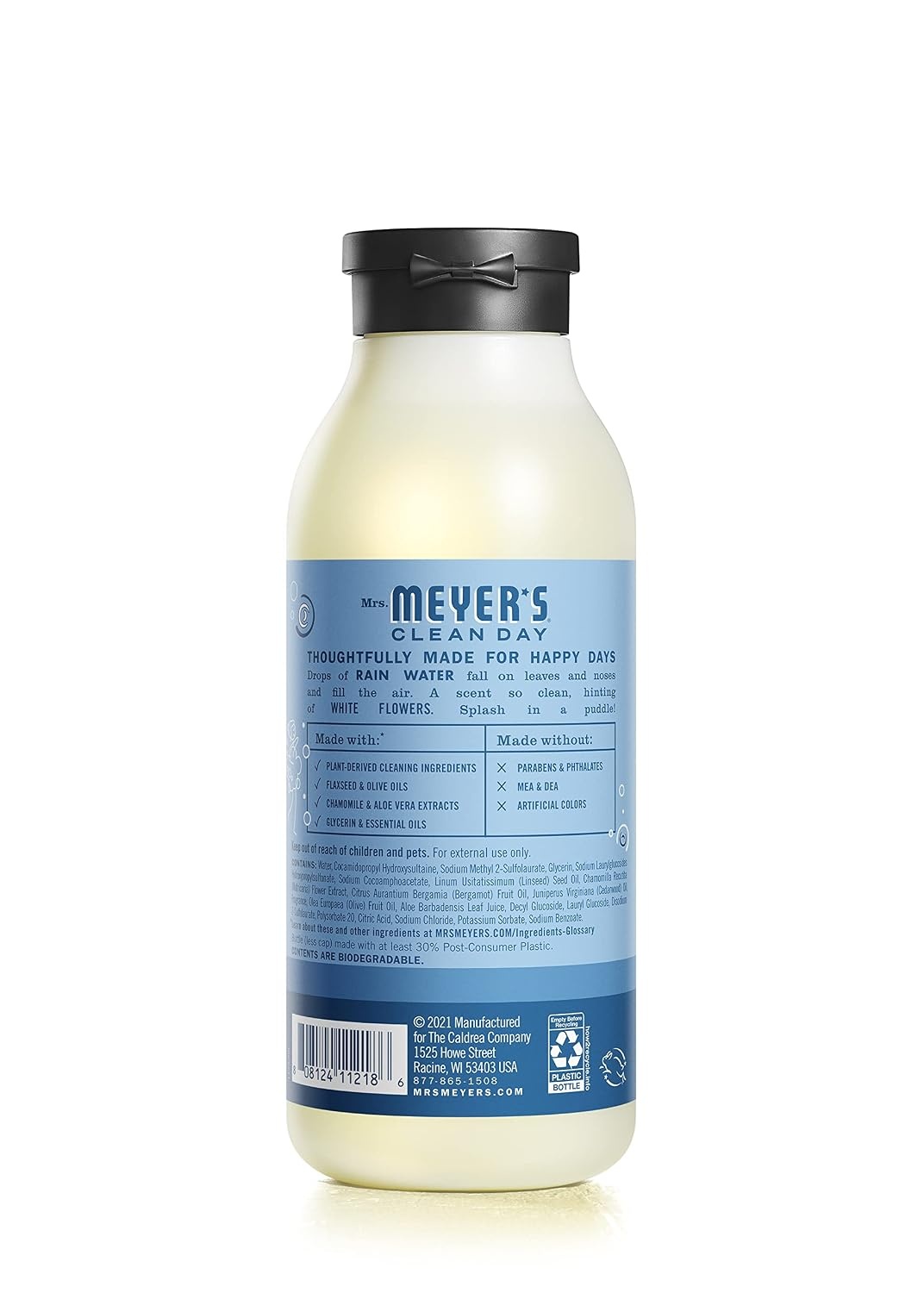 image:imageMRS MEYERS CLEAN DAY Moisturizing Body Wash for Women and Men Shower Gel Formula Made with Essential Oils Birchwood 16 oz Pack of 3Rain Water