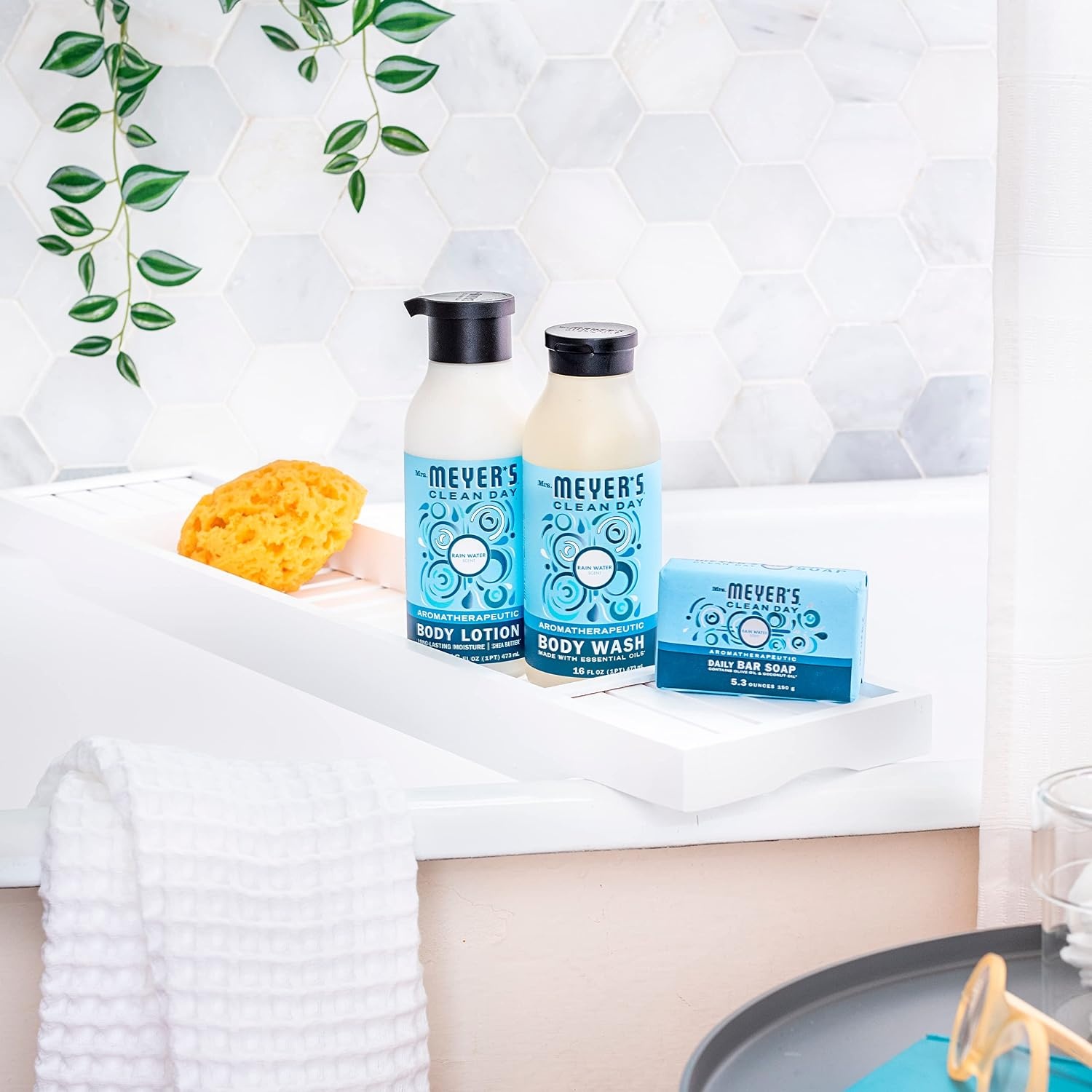 image:imageMRS MEYERS CLEAN DAY Moisturizing Body Wash for Women and Men Shower Gel Formula Made with Essential Oils Birchwood 16 oz Pack of 3Rain Water