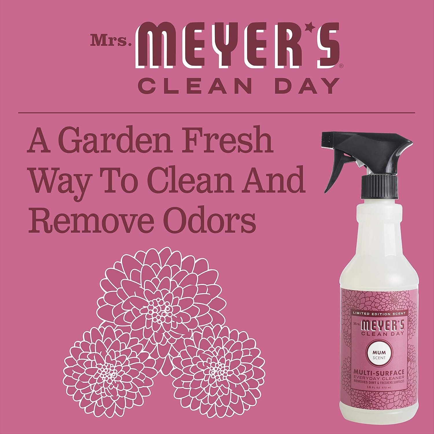 image:imageMRS MEYERS CLEAN DAY MultiSurface Cleaner Compassion Flower 16 fl ozMum
