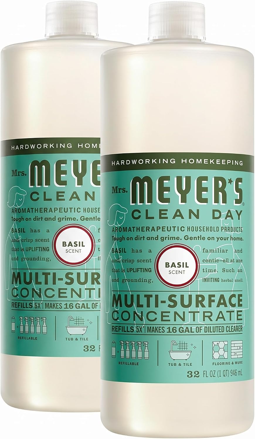 image:imageMRS MEYERS CLEAN DAY MultiSurface Cleaner Concentrate Basil 32 fl ozBasil
