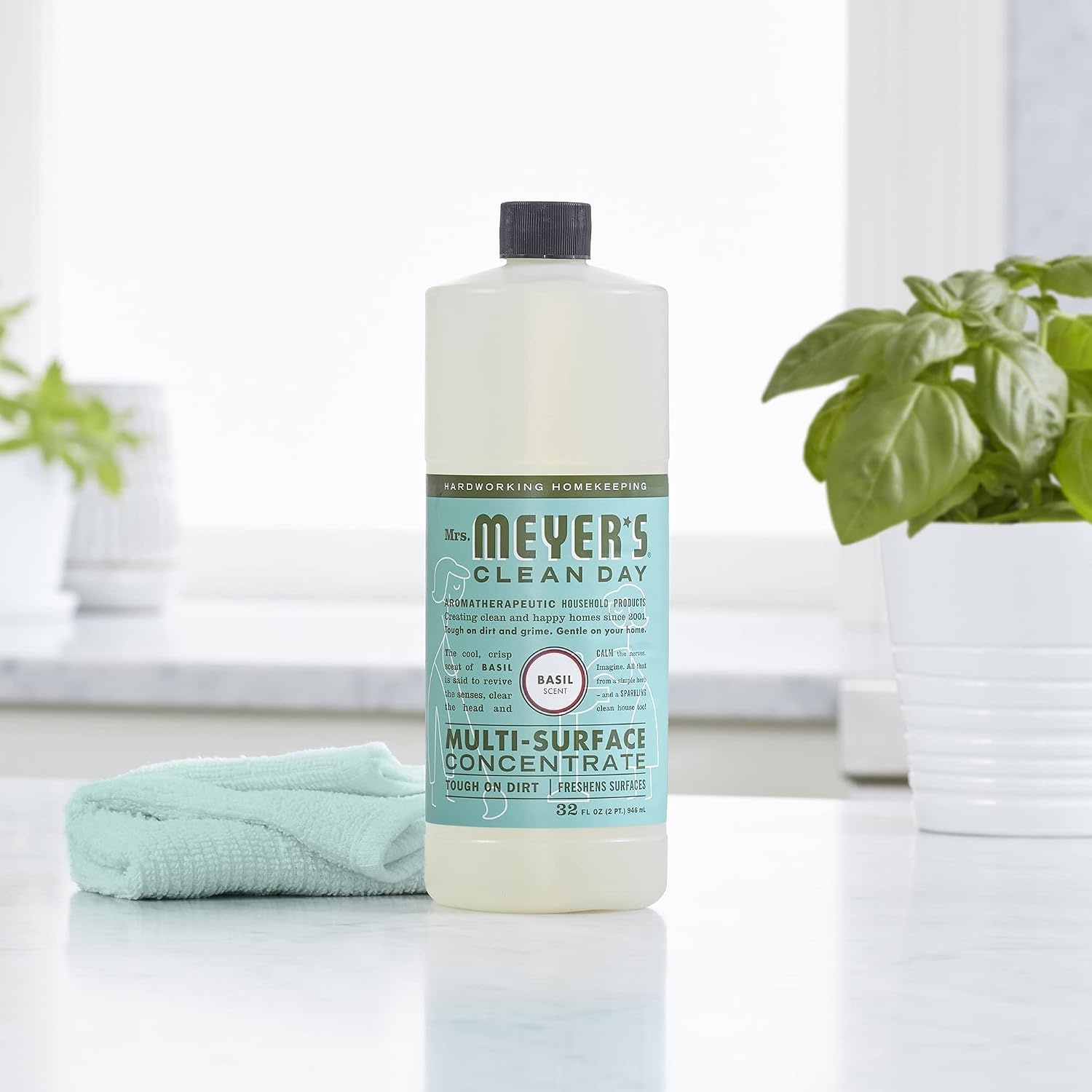 image:imageMRS MEYERS CLEAN DAY MultiSurface Cleaner Concentrate Basil 32 fl ozBasil