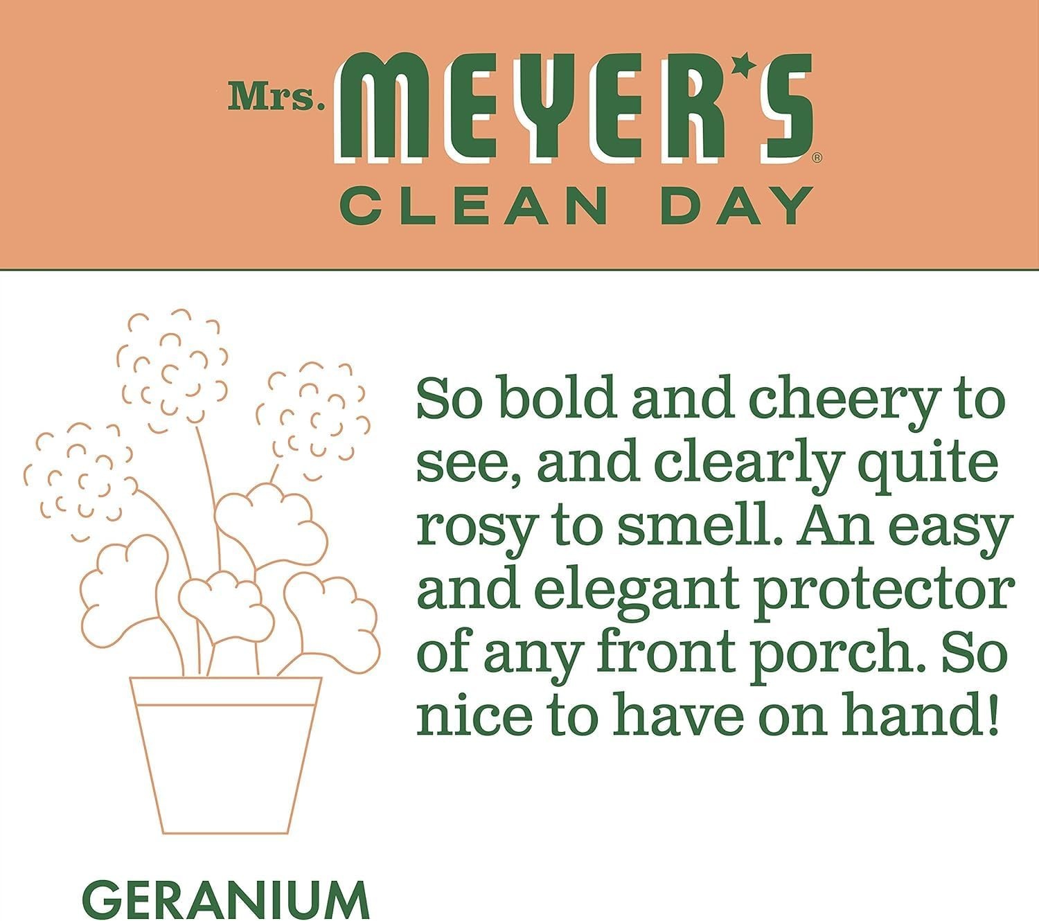 image:imageMRS MEYERS CLEAN DAY MultiSurface Cleaner Concentrate Basil 32 fl ozGeranium
