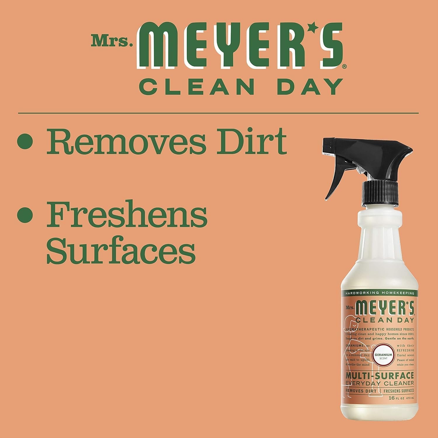 image:imageMRS MEYERS CLEAN DAY MultiSurface Cleaner Concentrate Basil 32 fl ozGeranium
