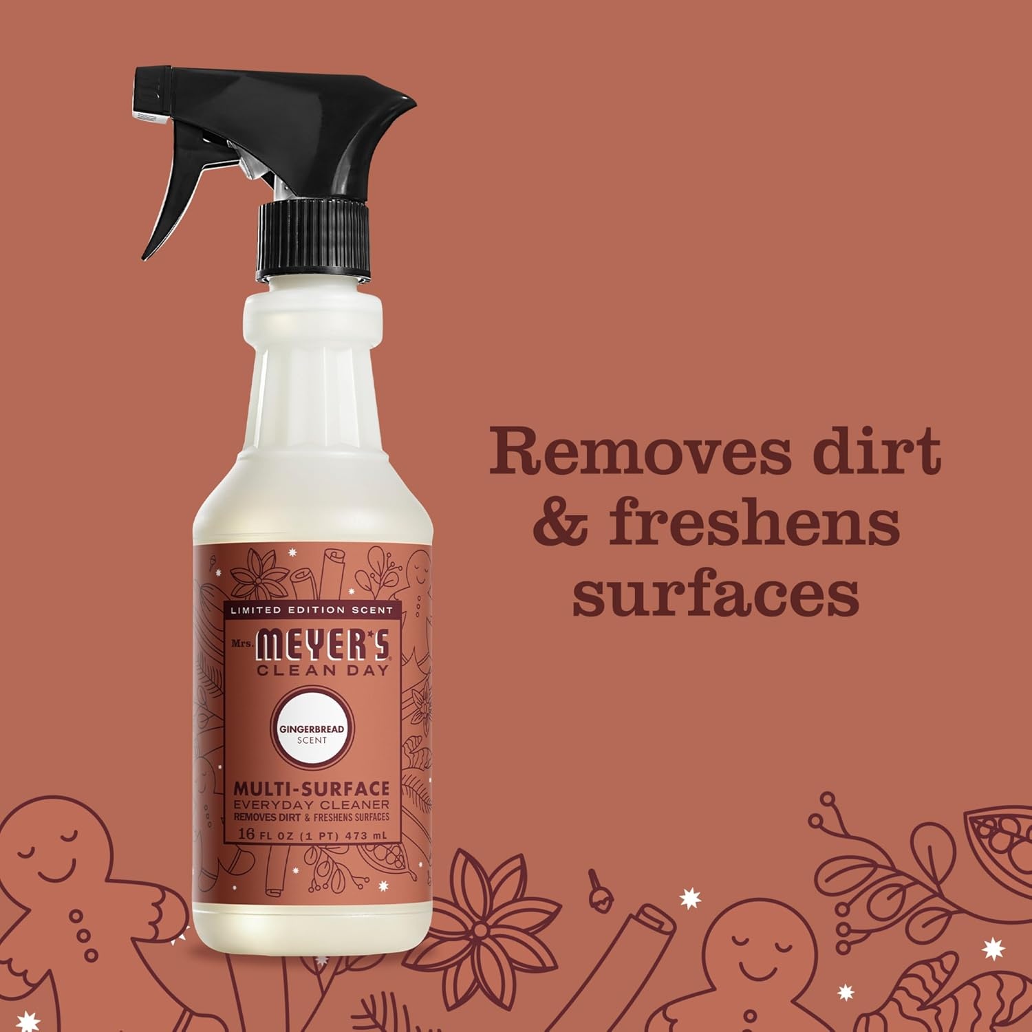 image:imageMRS MEYERS CLEAN DAY MultiSurface Cleaner Gingerbread 16 fl oz16 Fl Oz Pack of 2