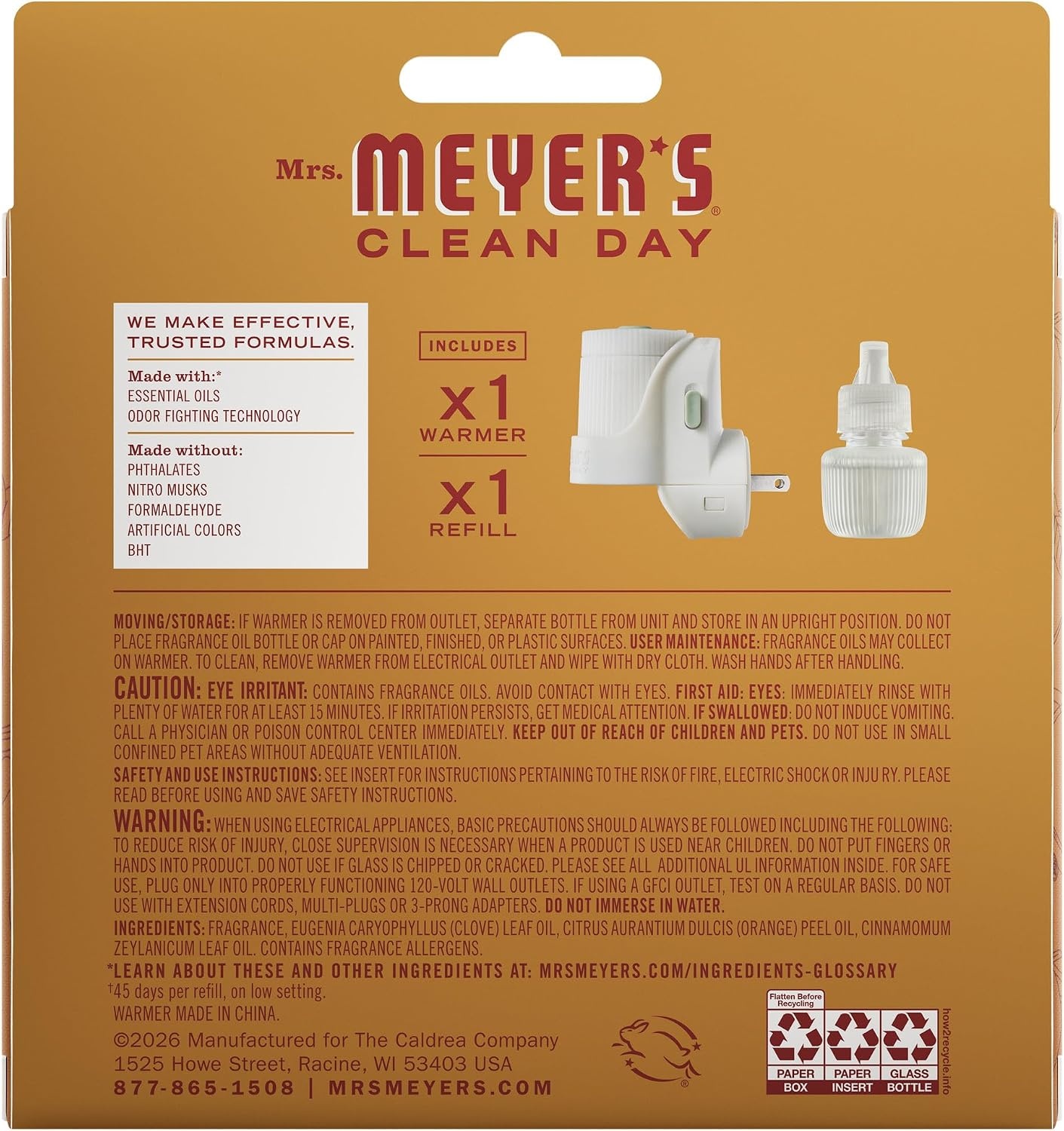 image:imageMRS MEYERS CLEAN DAY Scented Oil Lavender 1 Warmer and RefillApple Cider