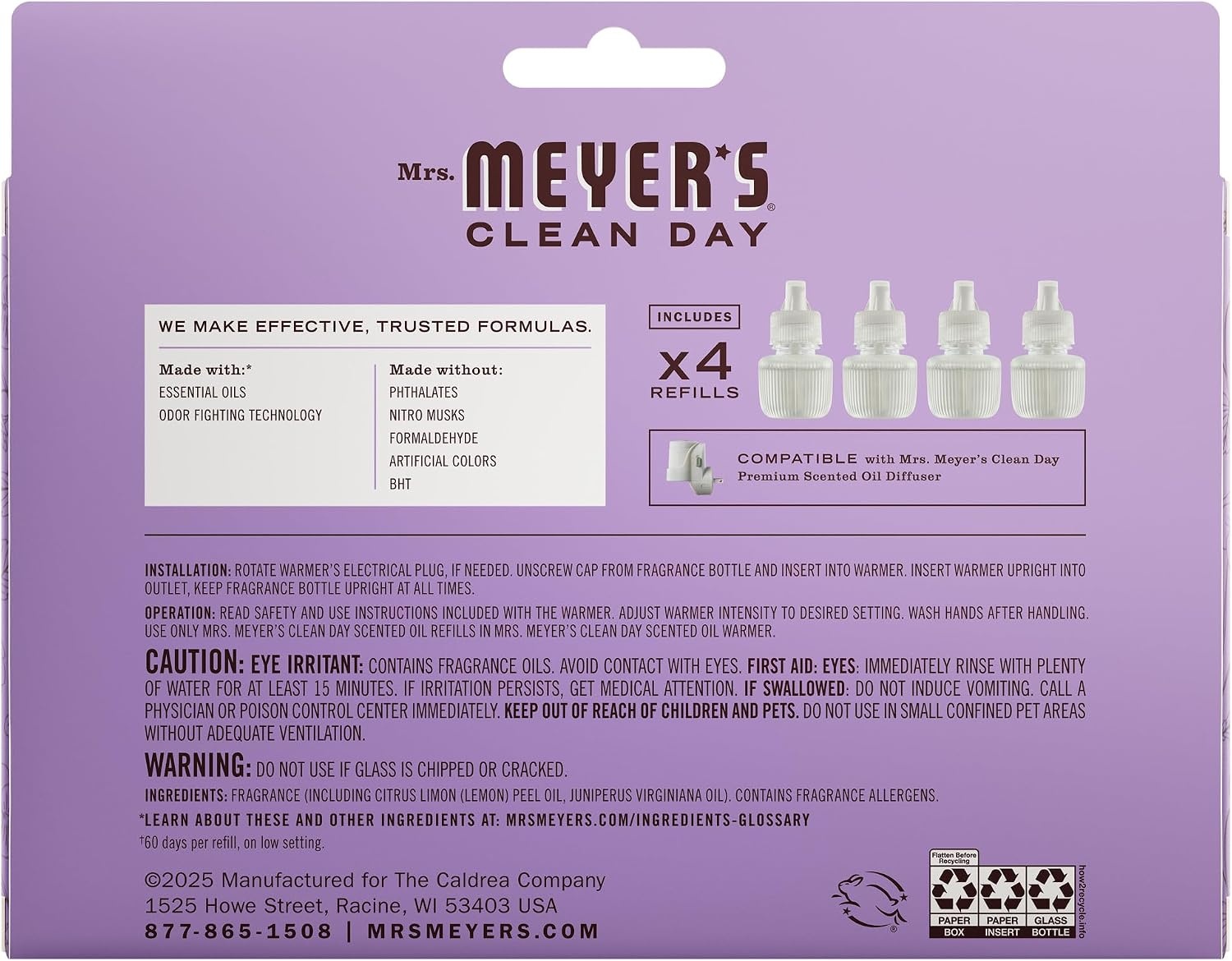 image:imageMRS MEYERS CLEAN DAY Scented Oil Lavender 1 Warmer and RefillCompassion Flower