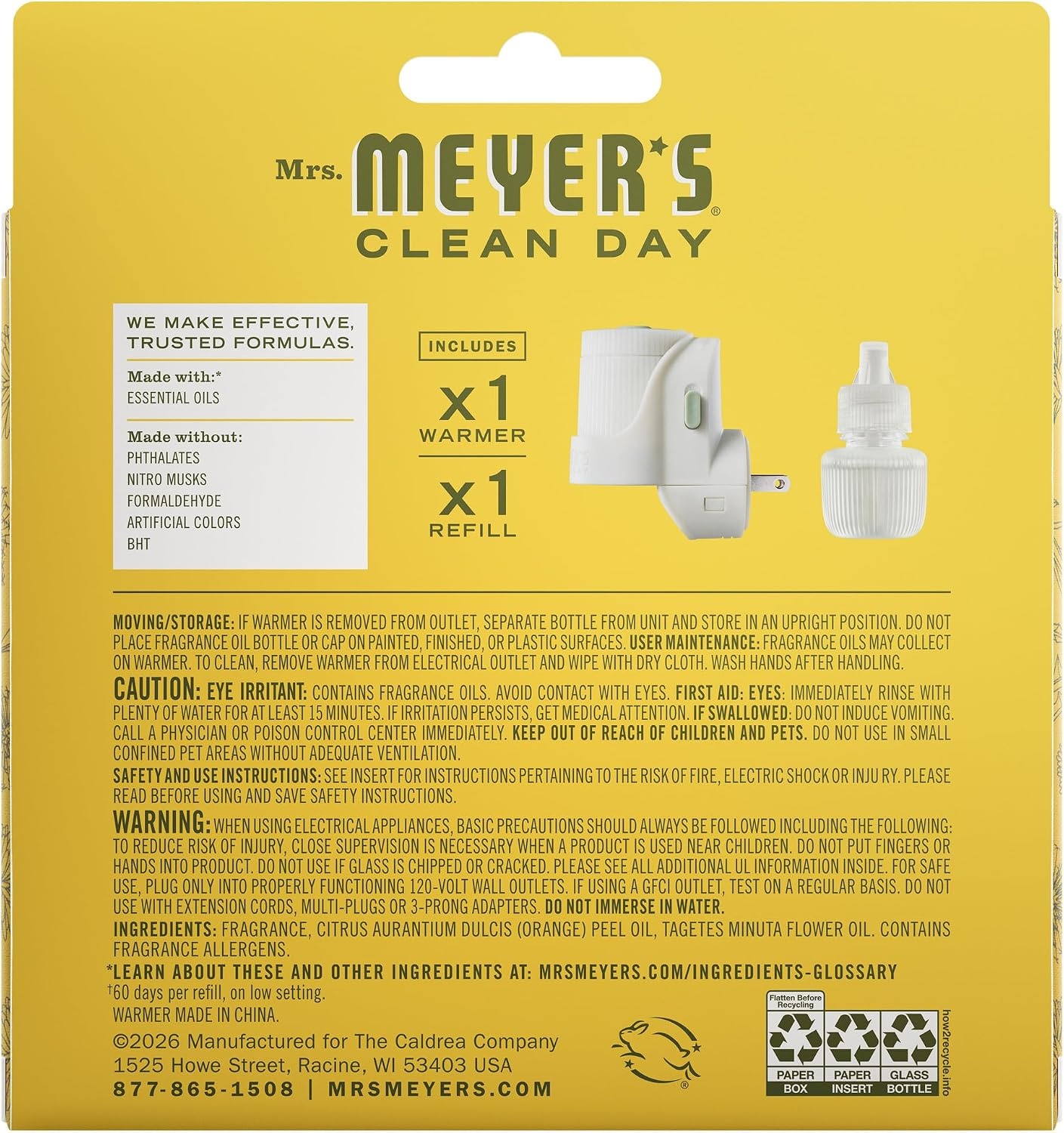 image:imageMRS MEYERS CLEAN DAY Scented Oil Lavender 1 Warmer and RefillDandelion