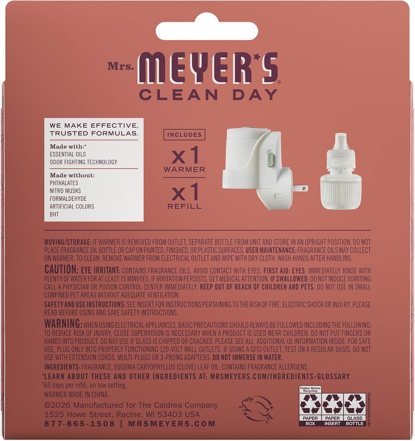 image:imageMRS MEYERS CLEAN DAY Scented Oil Lavender 1 Warmer and RefillFall Leaves