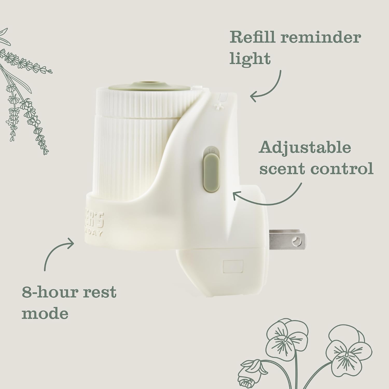 image:imageMRS MEYERS CLEAN DAY Scented Oil Lavender 1 Warmer and RefillUnscented