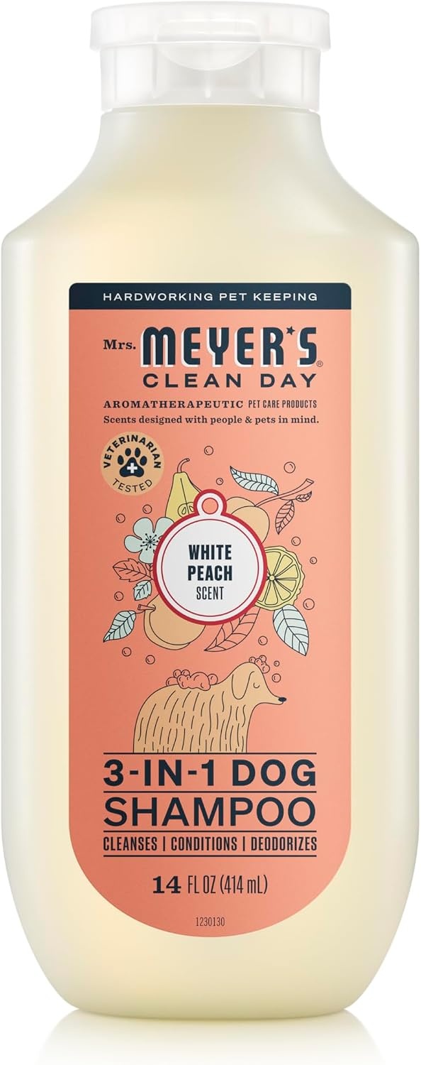 image:imageMRS MEYERS Clean Day 3 in 1 Dog Shampoo White Peach Scent 14ozWhite Peach