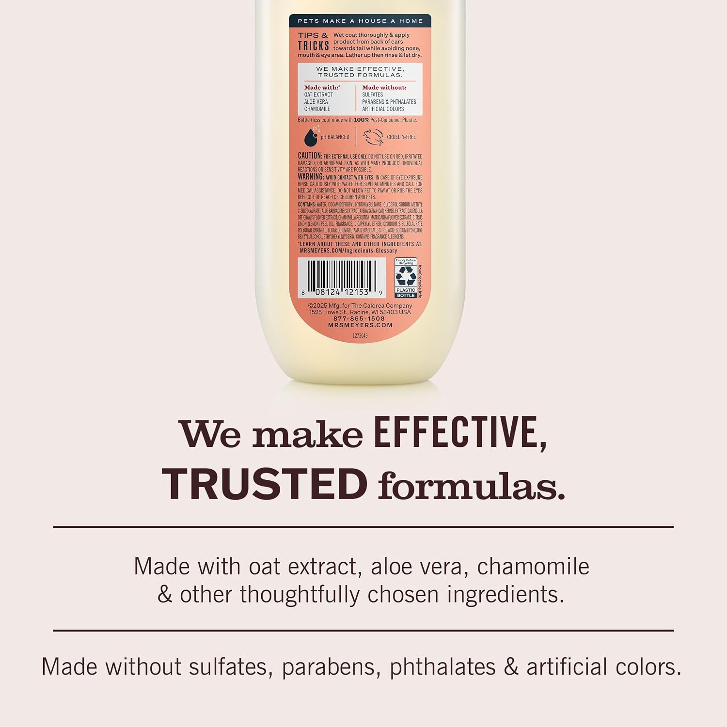 image:imageMRS MEYERS Clean Day 3 in 1 Dog Shampoo White Peach Scent 14ozWhite Peach